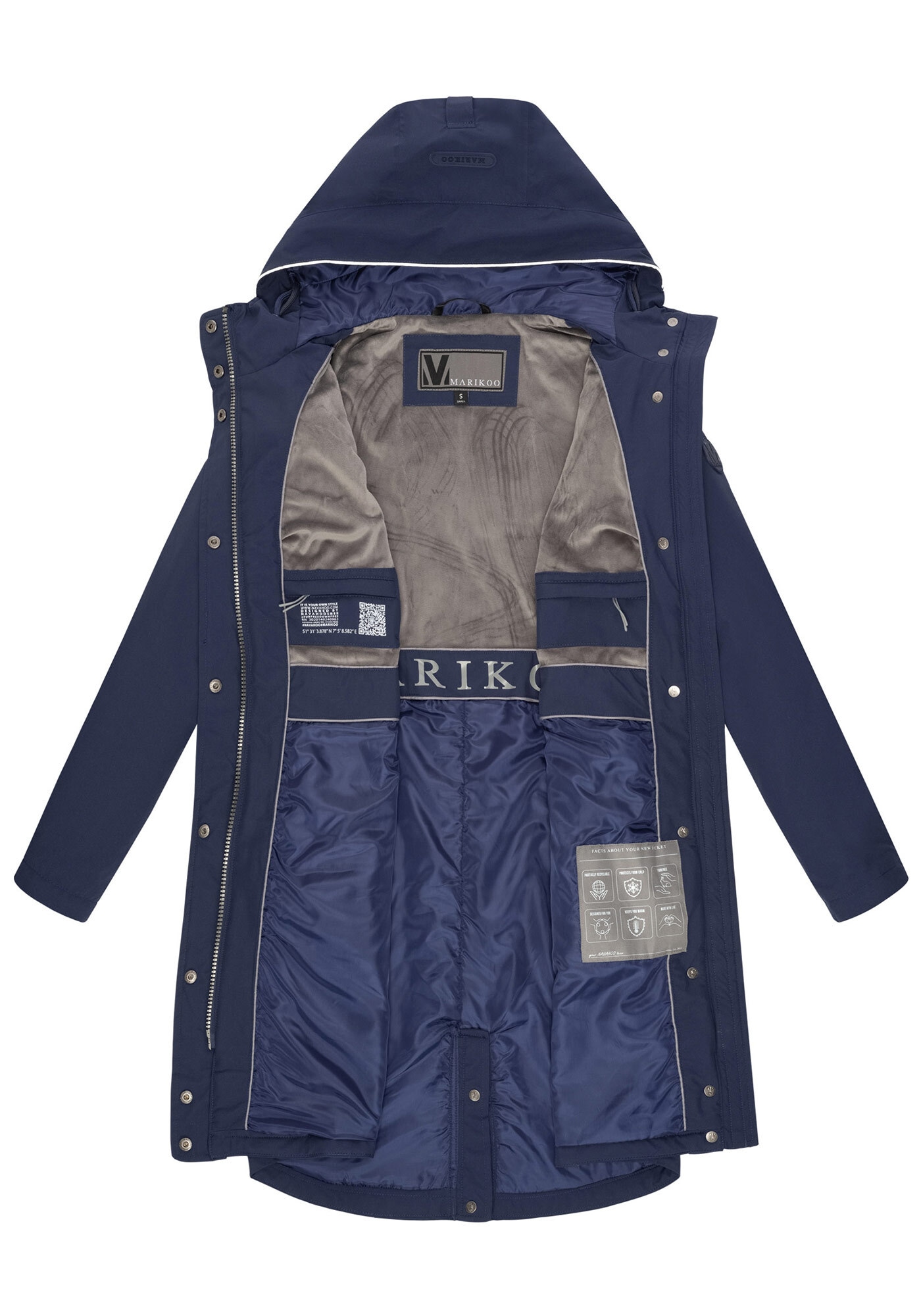 Marikoo Outdoorjacke »Megumii«, mit weichem Teddyfell innen