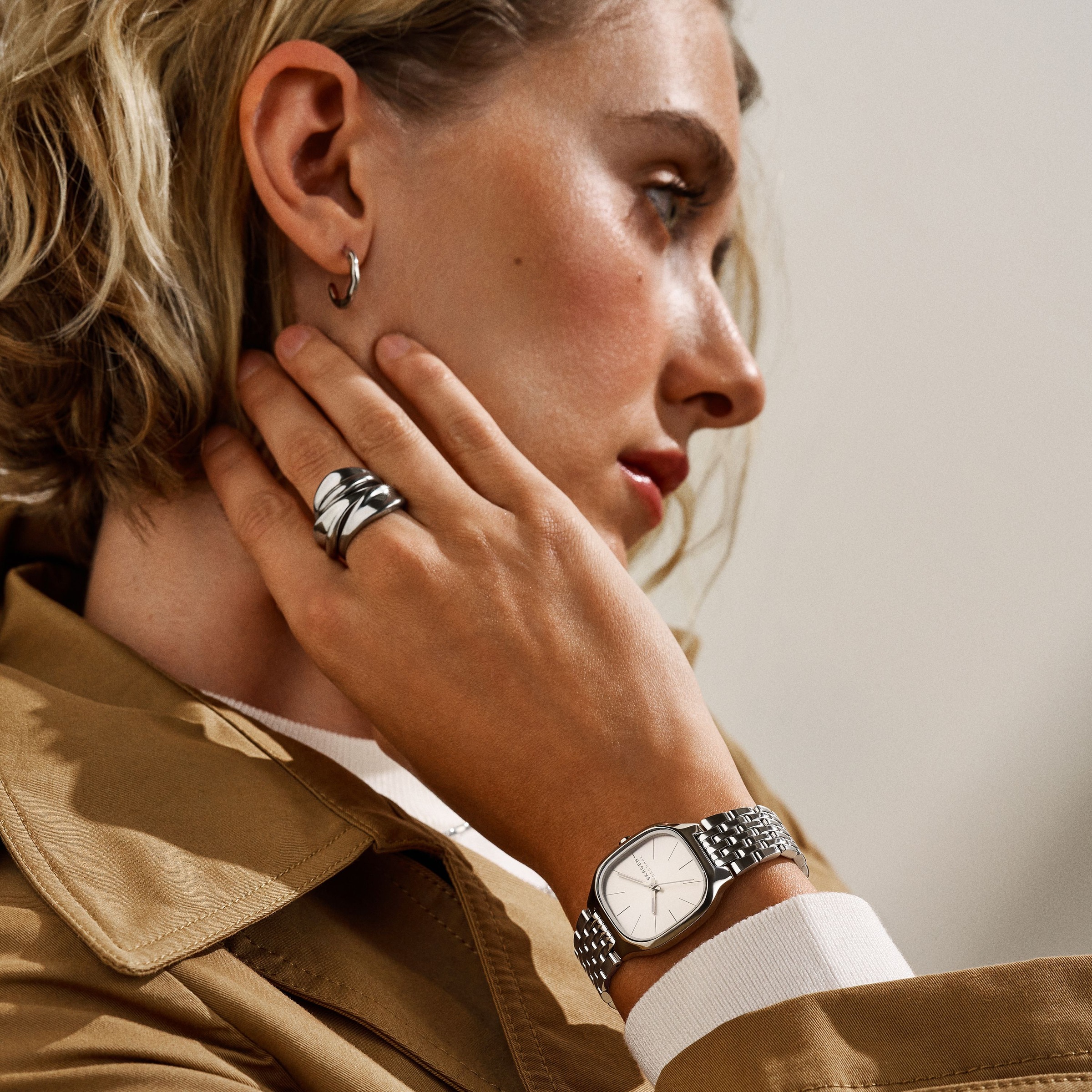 Skagen Paar Creolen »Schmuck Edelstahl MODERNE STAK, SKJ1868710, SKJ1869040, SKJ1873791«