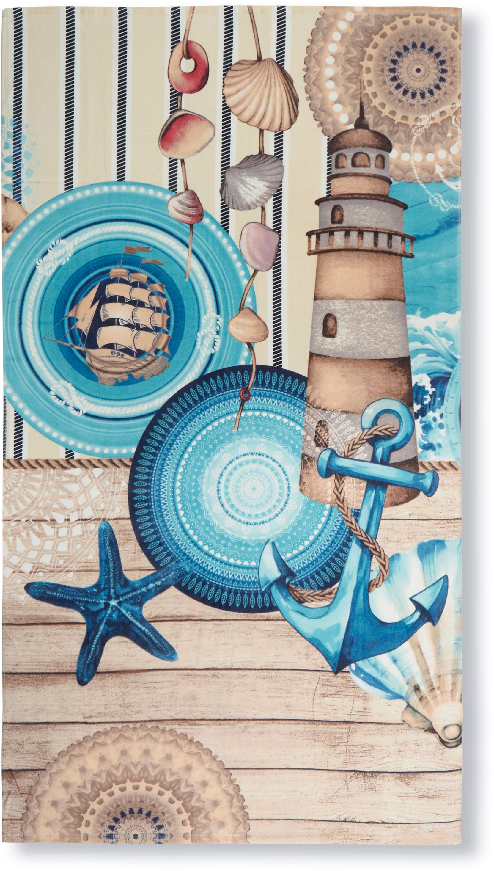 hip Strandtuch "Aldiana" Hip Strandtuch, Baumwolle, Frotteevelours, 100x180 günstig online kaufen