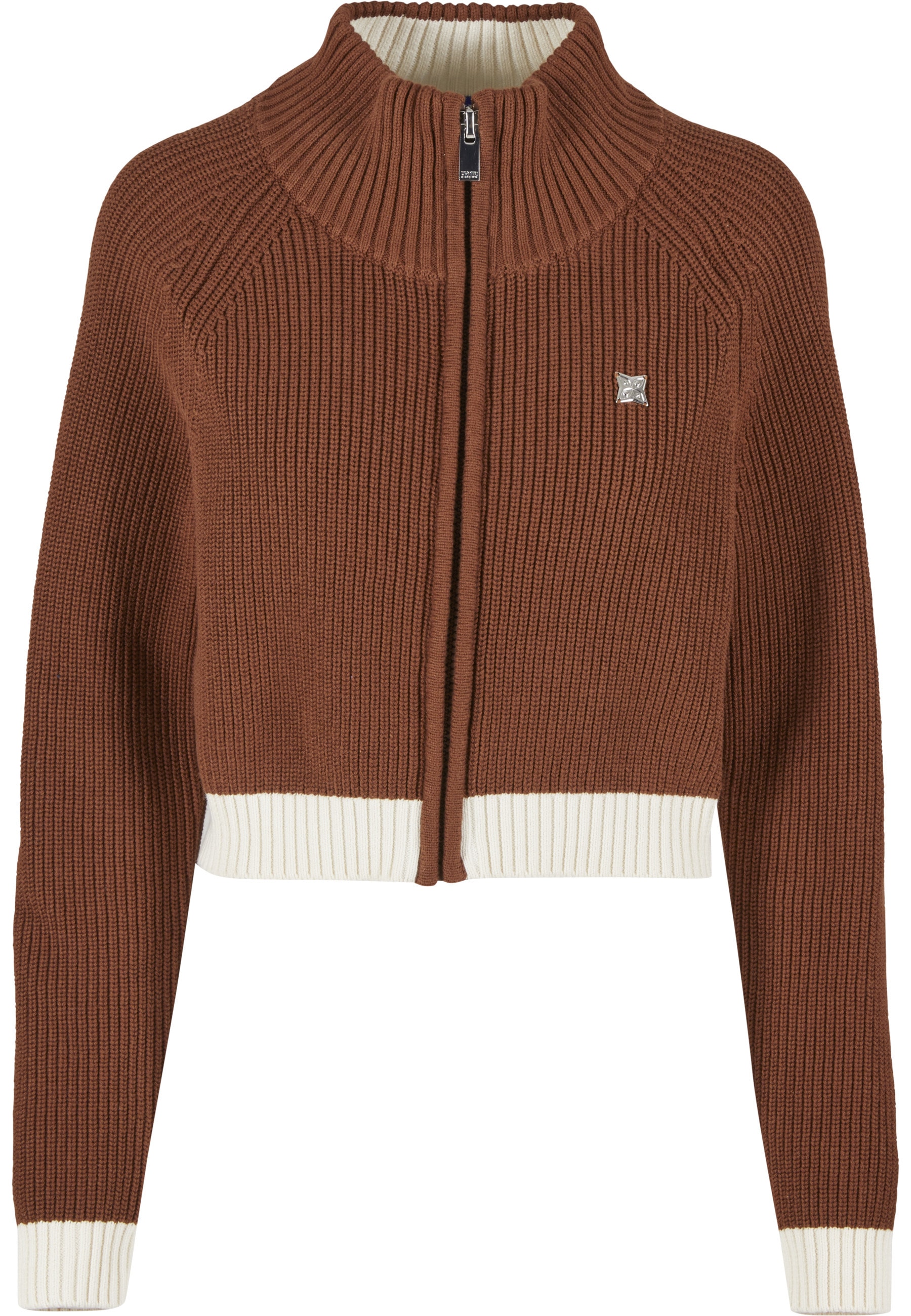 PEQUS Trainingsjacke "PEQUS PEQUS Cropped Knit Track Jacket" 1 Stk. tlg. ohne Kapuze