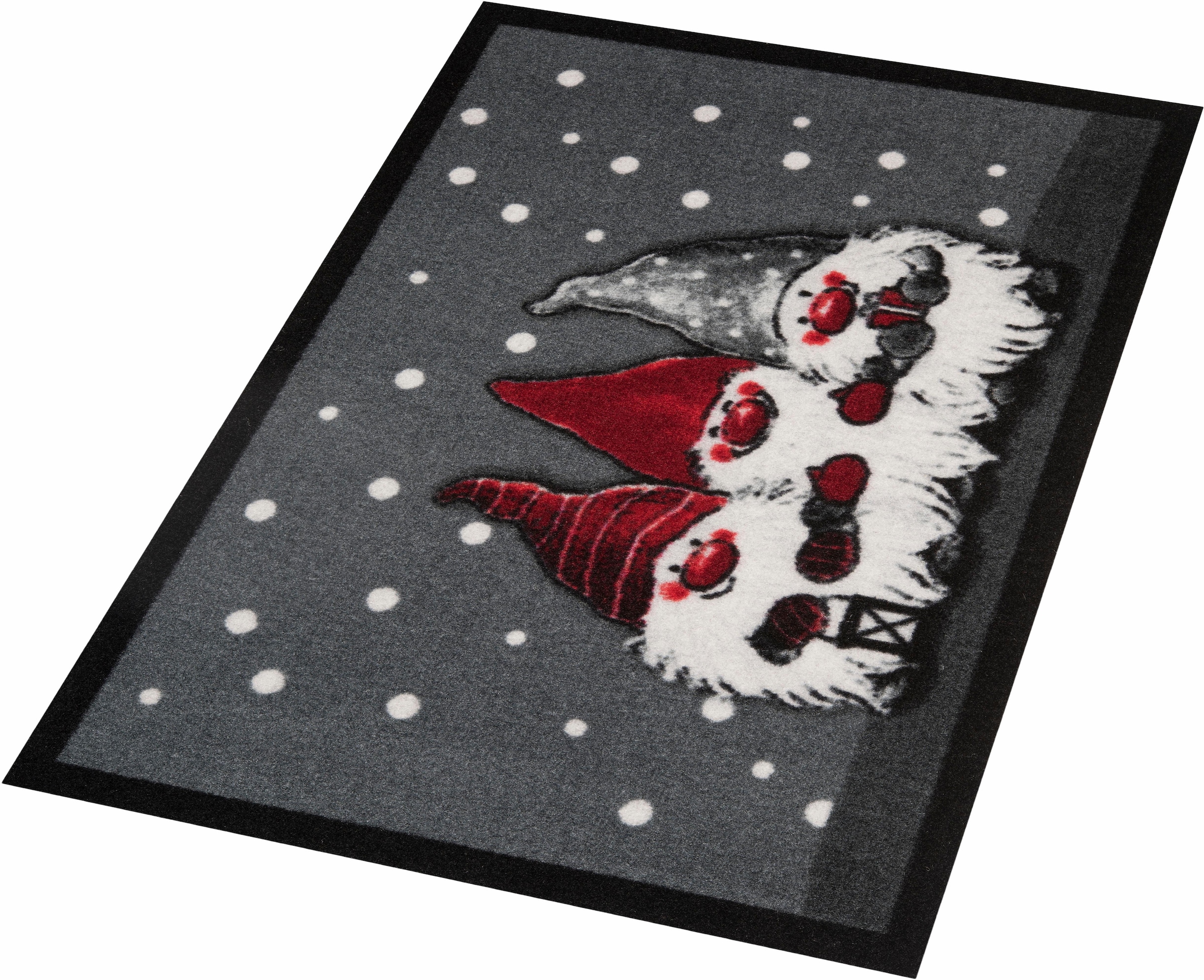 HANSE Home Fußmatte »3 BAUR Weihnachten, Schmutzfangmatte, | Outdoor, rechteckig, Zwerge«, Waschbar, Innen Rutschfest