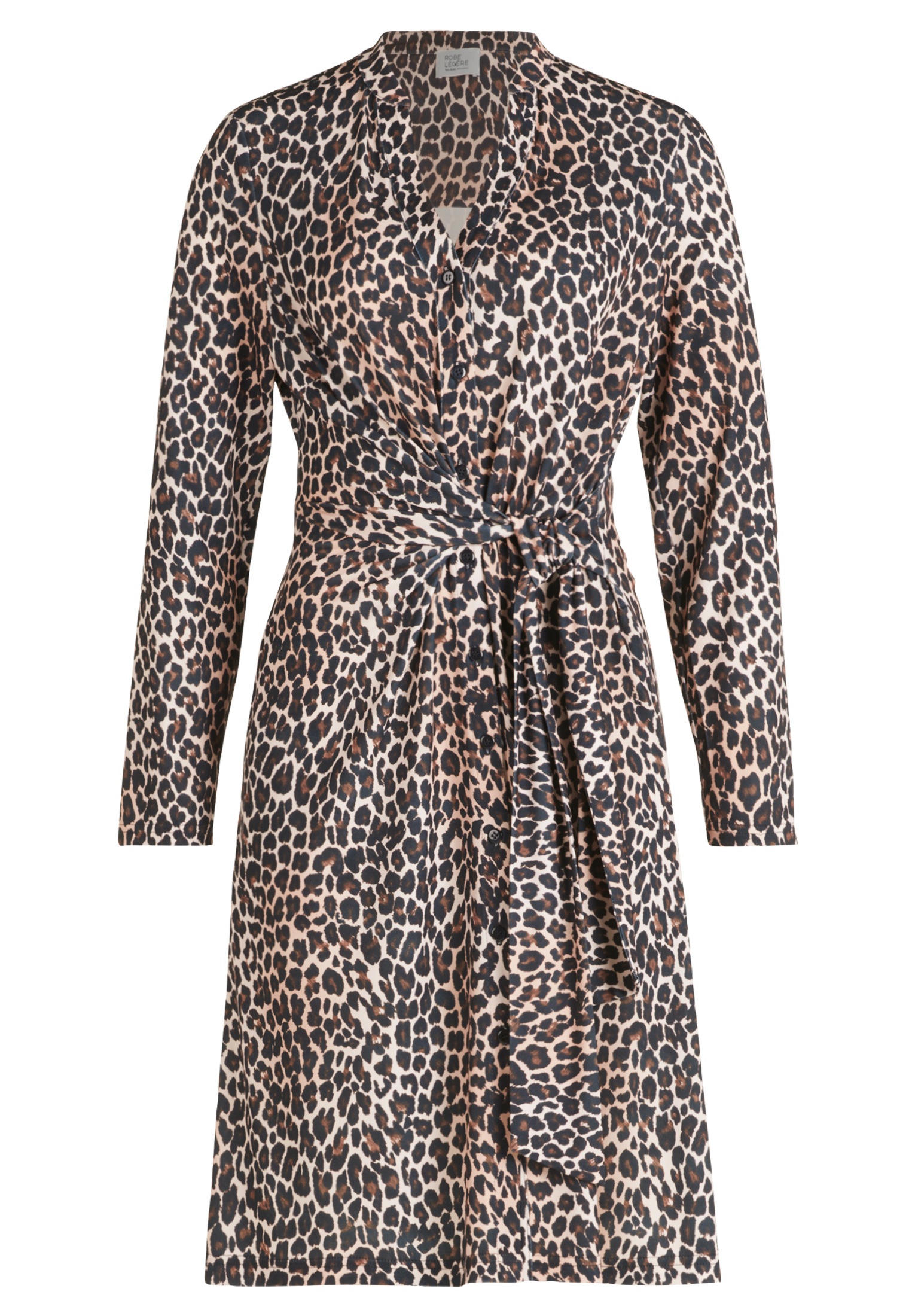 Vera Mont Jerseykleid "Damen mit Print" Nahttasche Bindeband günstig online kaufen