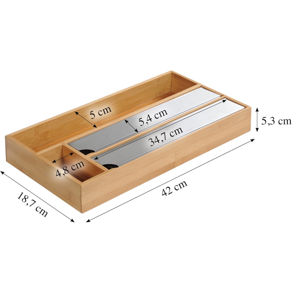 KESPER® Folienspender, 100% FSC®-zertifiziertes Bambusholz