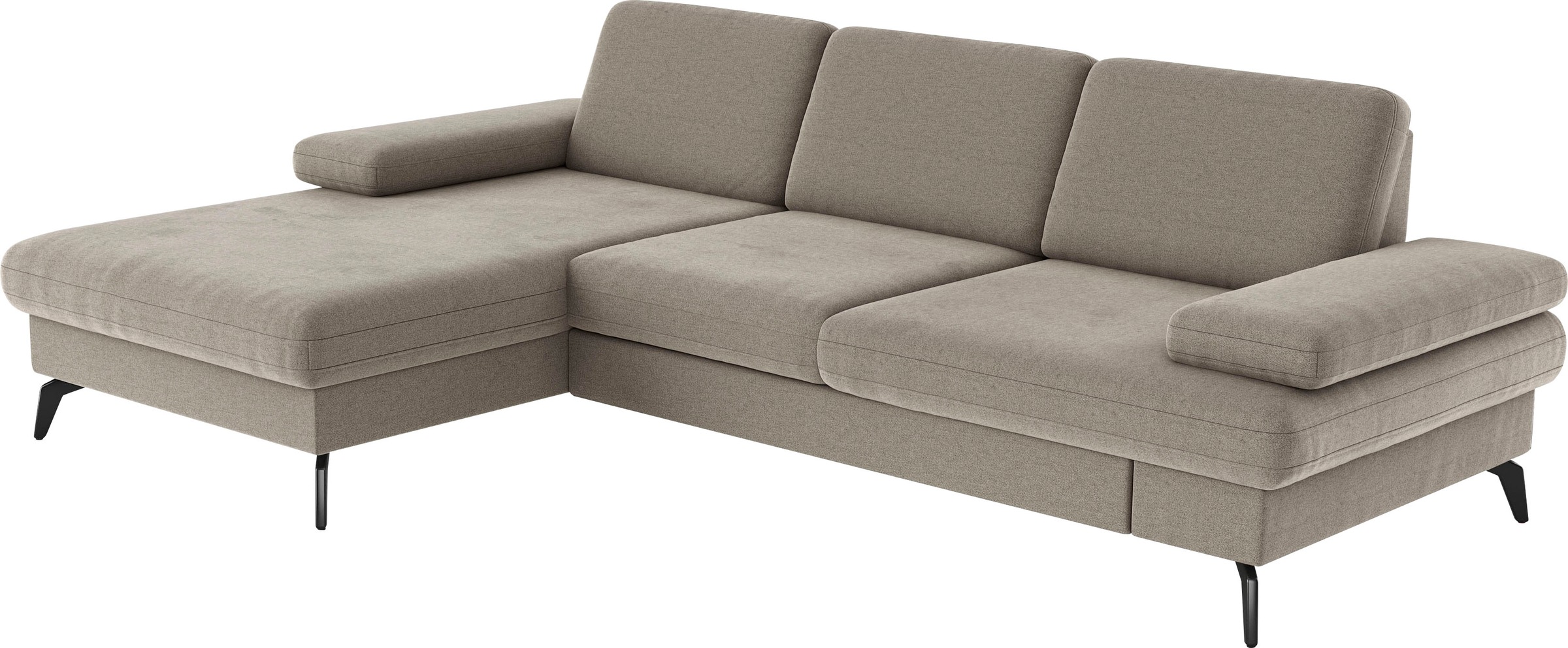 sit&more Ecksofa »Morris L-Form, inkl. Sitztiefenverstellung«, wahlweise mit Armteilverstellung, Bettfunktion & Bettkasten
