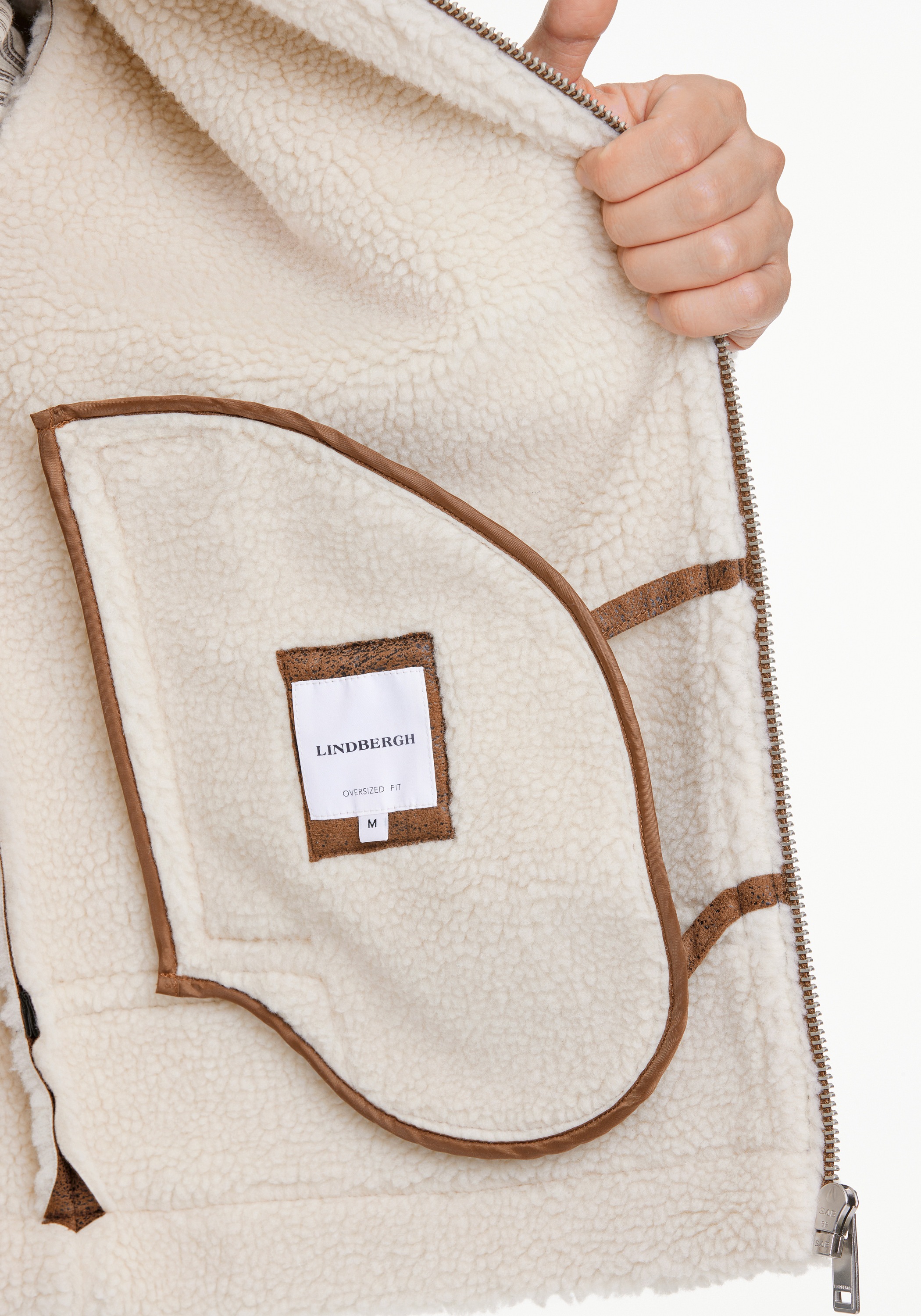 LINDBERGH Fellimitatjacke »Casual Jacke Oversize Fit«