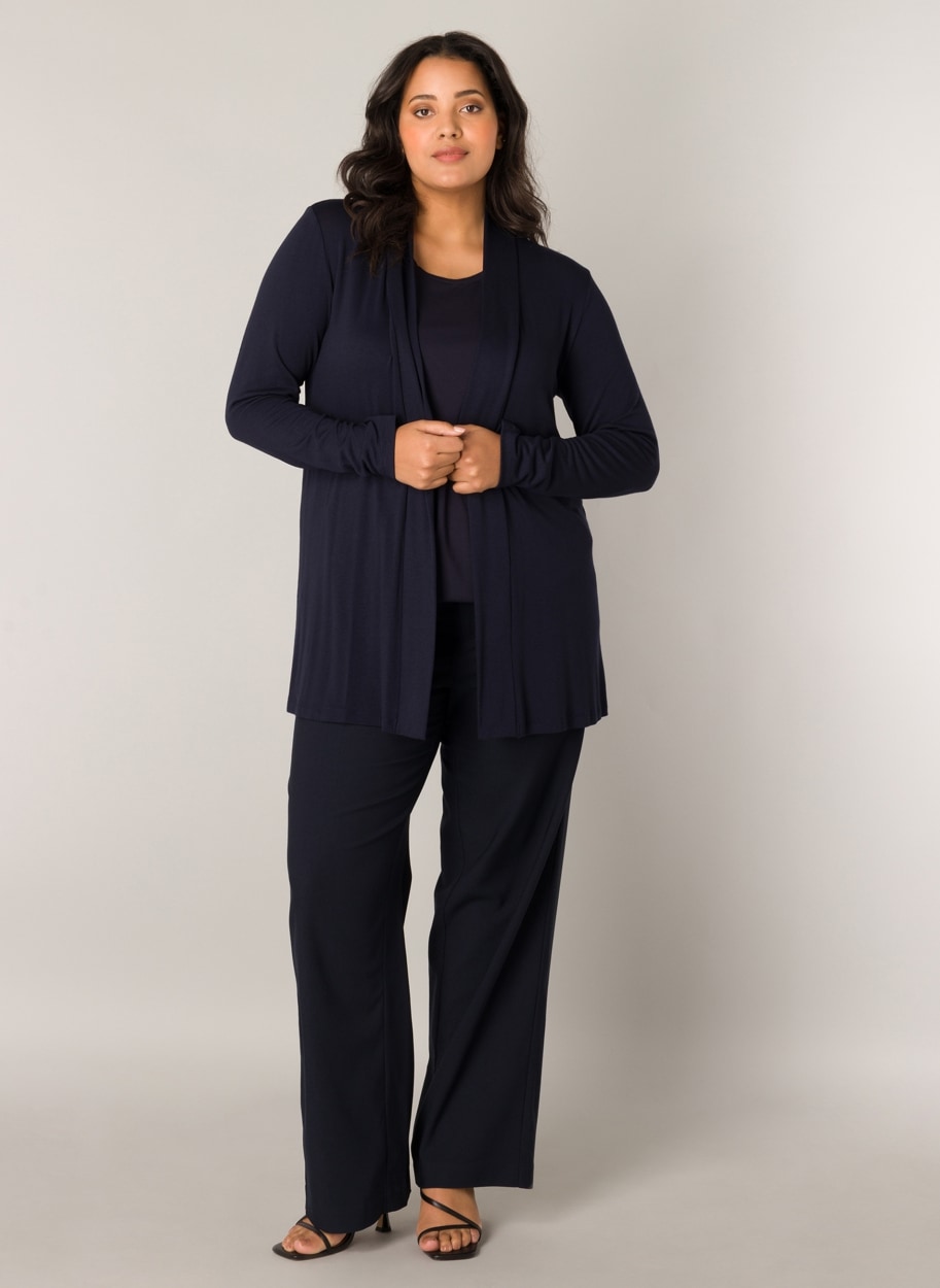 Base Level Curvy Strickjacke »Ayla«, im verschlusslosen Design
