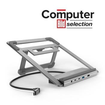 Hama Laptop-Dockingstation »USB-C Docking Station, Stand Notebook Halterung 12Ports für Laptop«, 4x USB-A, 3x USB-C,2x HDMI, 1x DisplayPort, 1x LAN, 1x 3,5mm Audio Aux