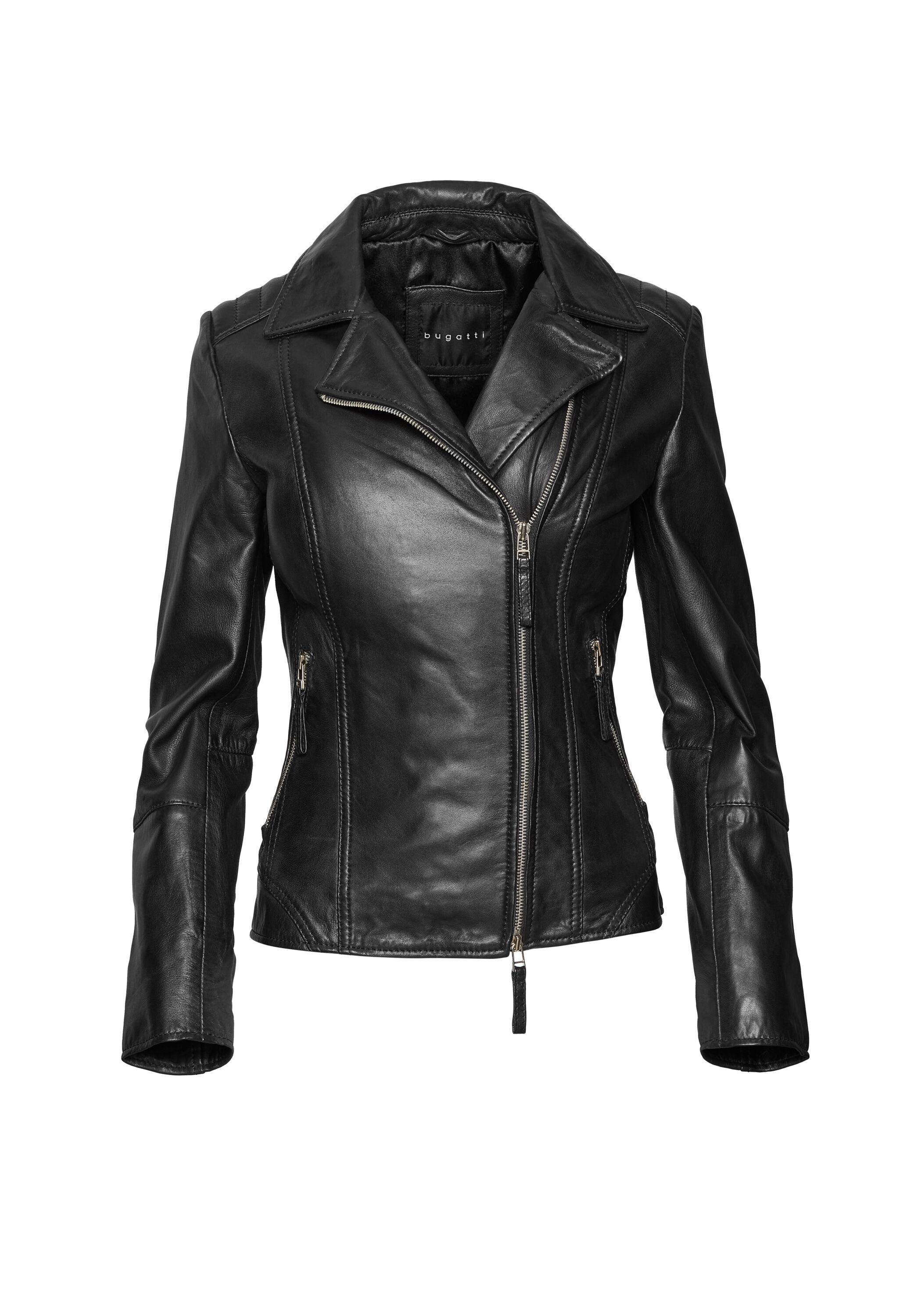 bugatti Lederjacke "bugatti Lederjacke" ohne Kapuze aus hochwertigem Leder