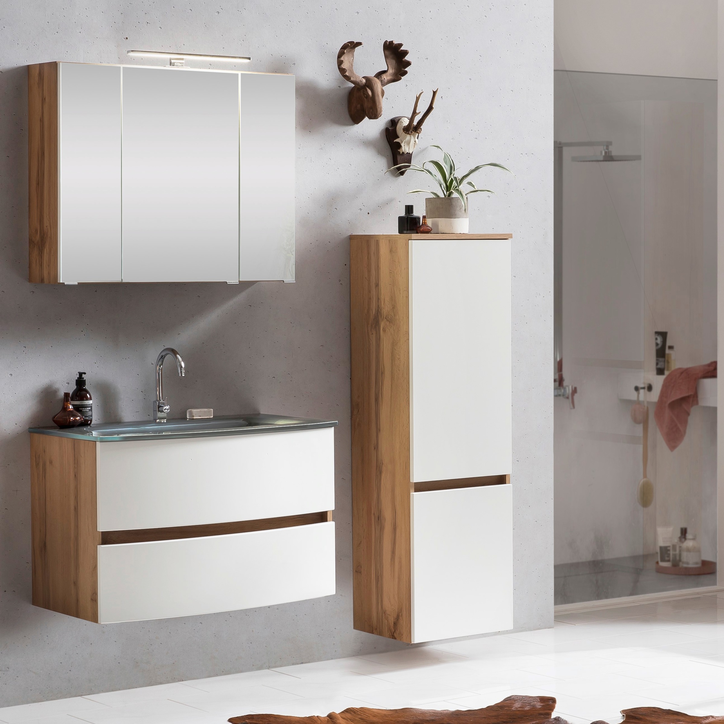 welltime Badezimmer-Set "Kaunas" Set, 3 Stk. tlg. günstig online kaufen