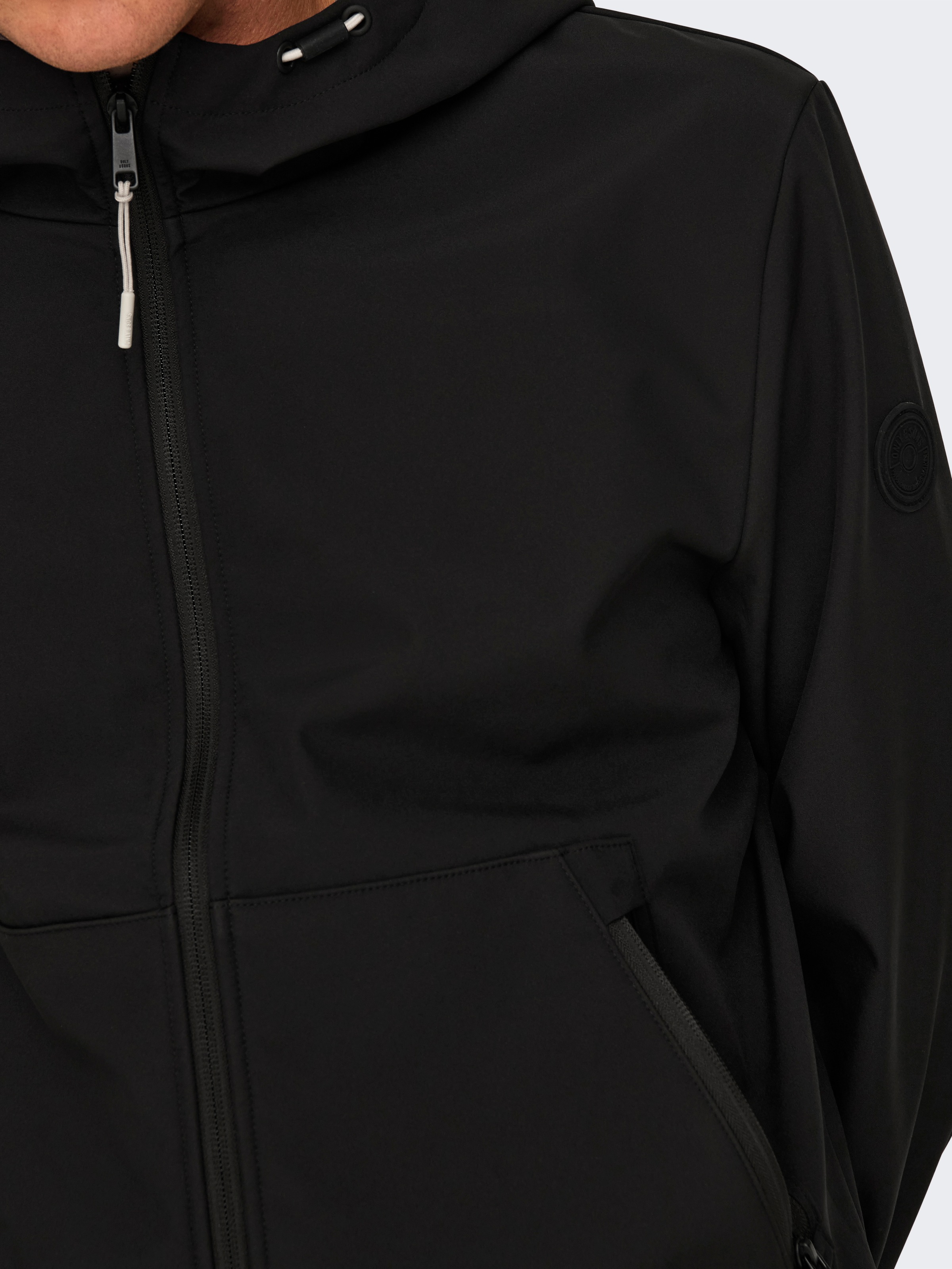 Thumbnail - ONLY & SONS Softshelljacke "ONSBOWIE SOFTSHELL BOMBER NOOS", mit Kapuze