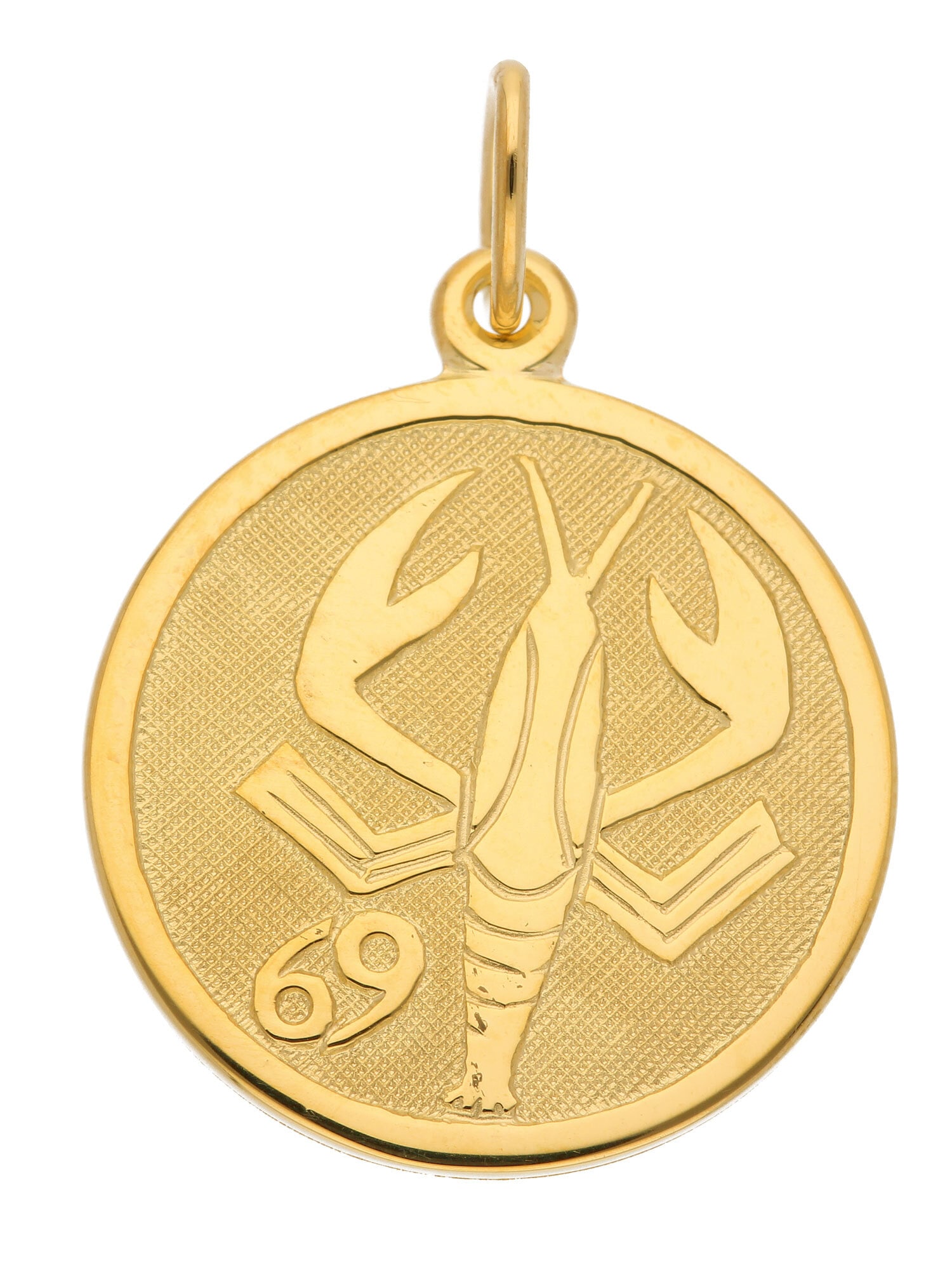 ADELIA ́S Damen Kettenanhänger "Damen Gold Schmuck 333 Gold Sternzeichen Anhänger Krebs Ø 16 mm", Krebs, Gold, gold, Gold, Schmuckanhänger,