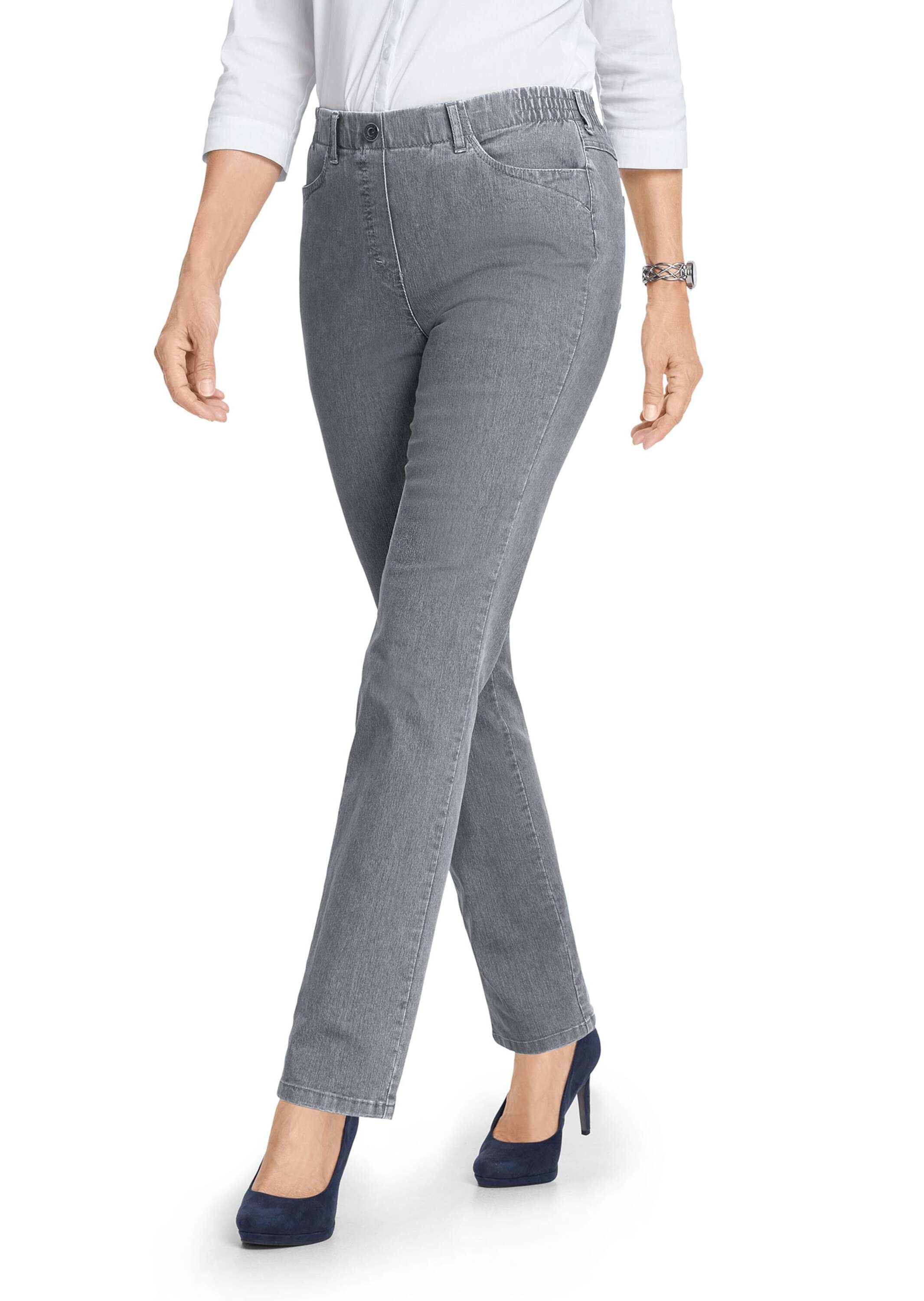 GOLDNER Regular-fit-Jeans »Edel geschmückte Jeansschlupfhose MARTHA«