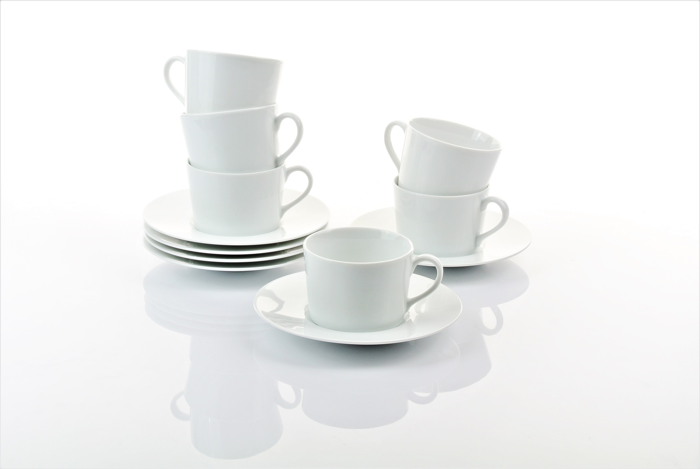 Retsch Arzberg Tasse "Kaffeetasse HEIKE WEISS komplett mit Untertasse, Set günstig online kaufen