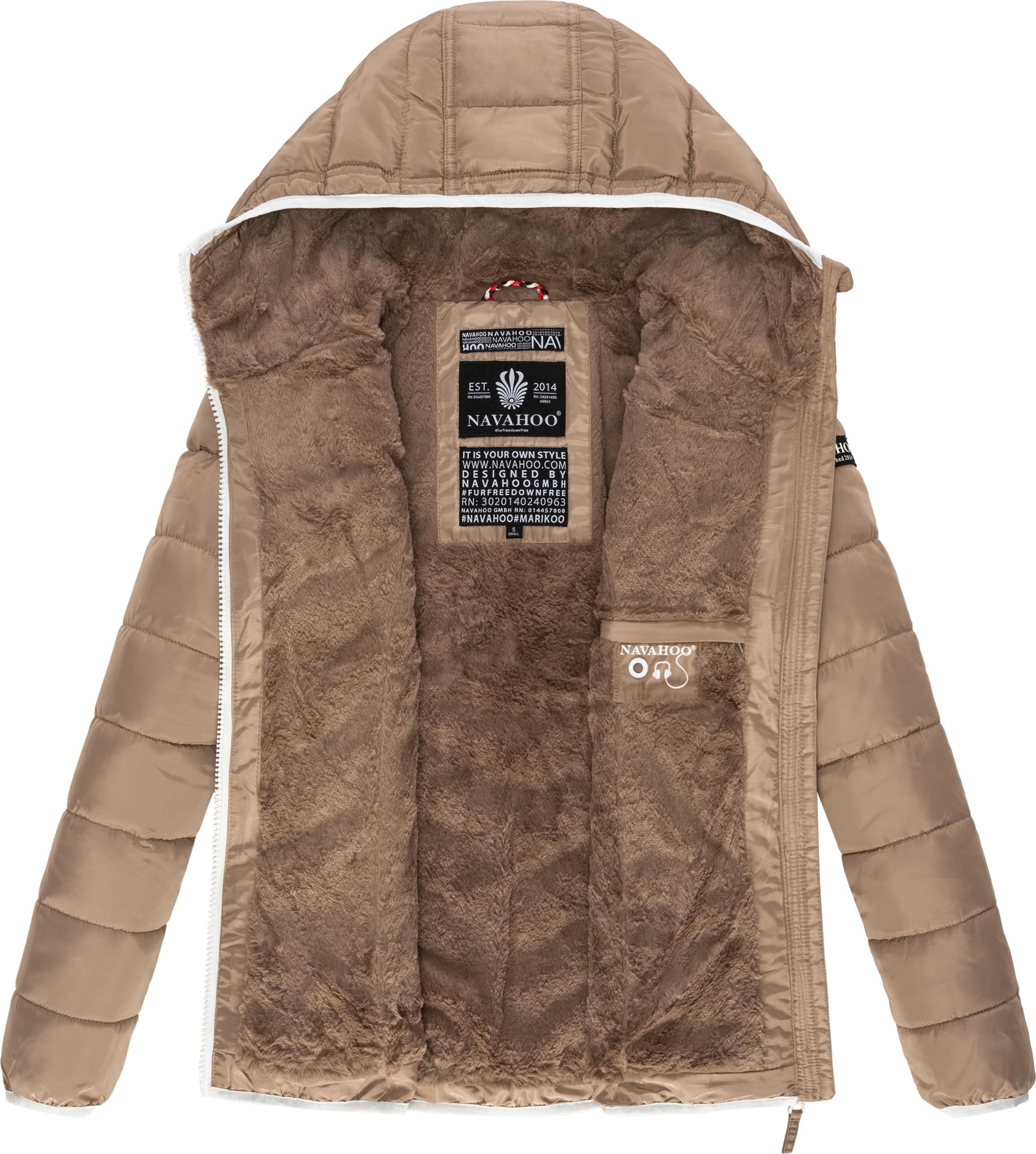 Navahoo Steppjacke »Elva«, mit Kapuze, stylische Damen Winterjacke mit Kapuze