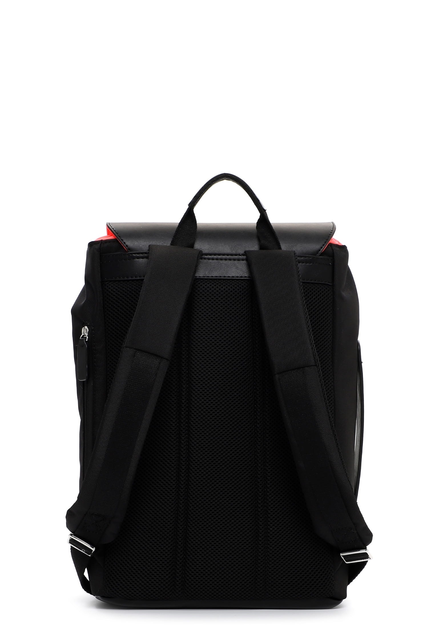 Rucksack TAMARIS "Rucksack TAS Katja", Herren, Gr. B/H/T: 34cm x 44cm x 17cm, schwarz (schwarz orange 161), Polyester, Rucksäcke Rucksack 2
