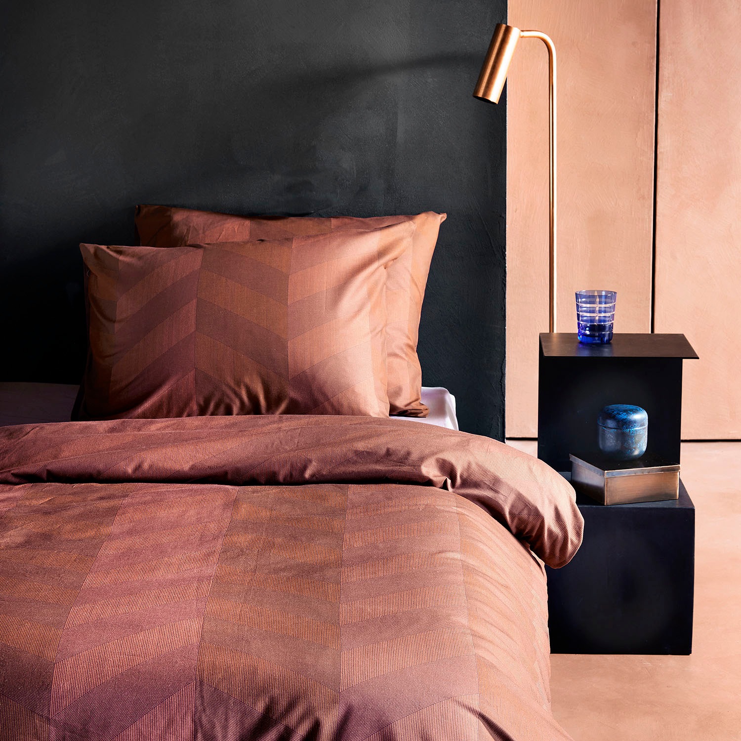 damai Bettwäsche "Atomy" 2 Stk. mit Fischgrätmuster günstig online kaufen