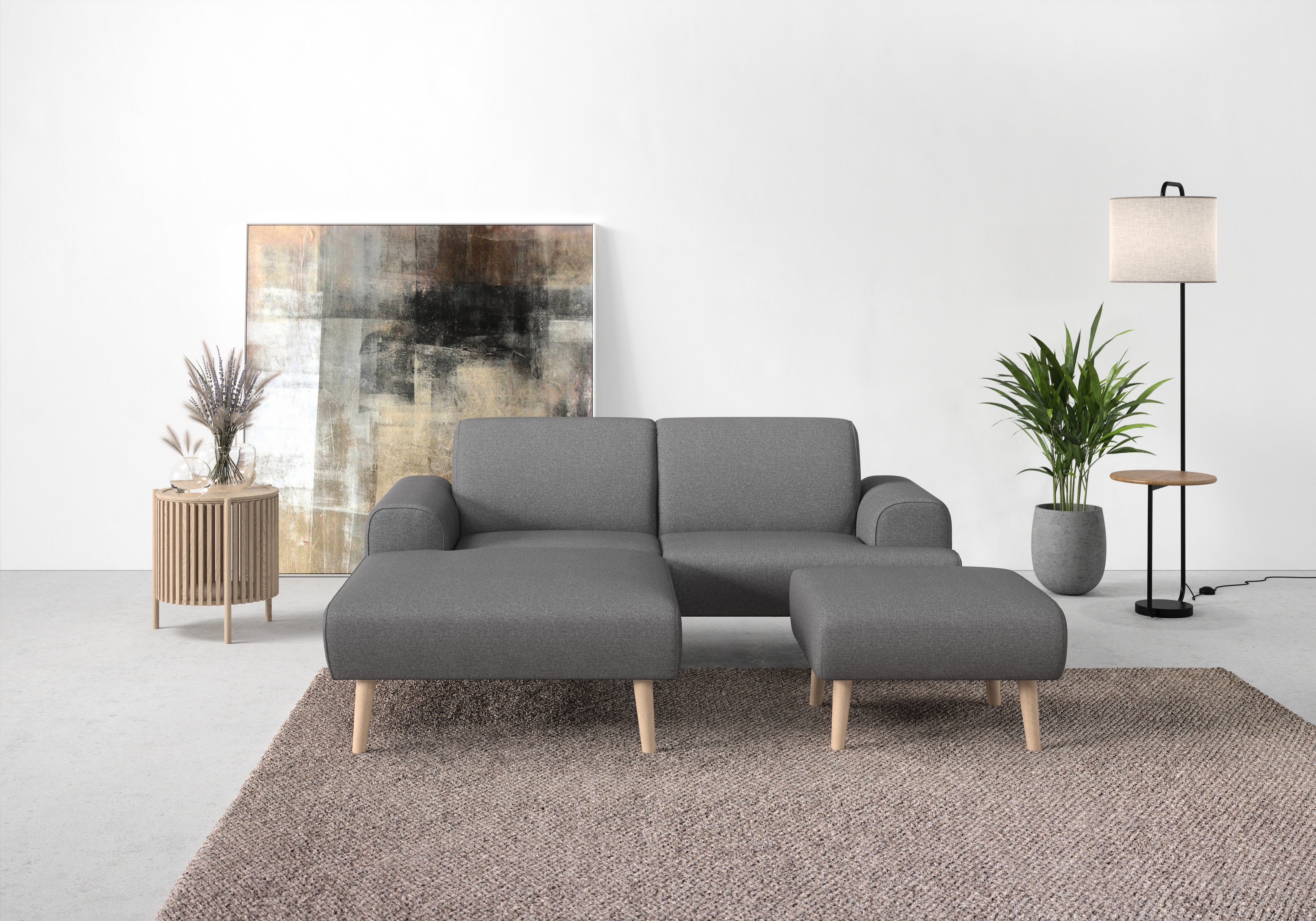 Thumbnail - andas Ecksofa "Swift Scandic Design, komfortabler Federkern, Breite 192cm, L-Form" Federkern-Polsterung, B/T/H: 192/83/1...