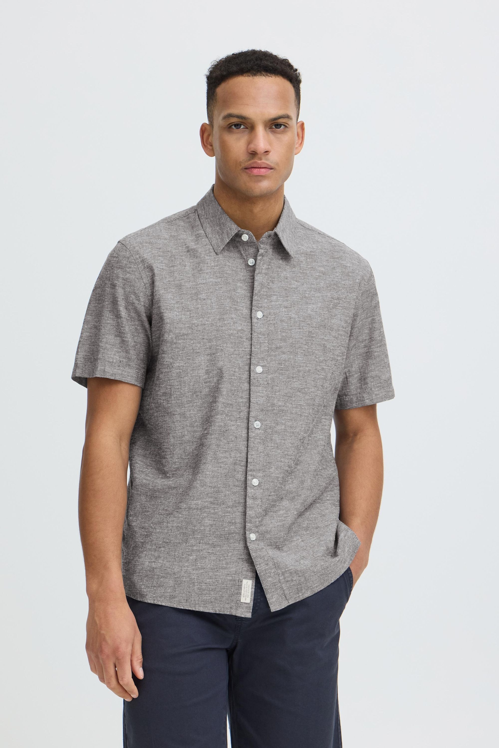 Blend Leinenhemd "BHAban Slub Linen Mix" Leinen-Mix Hemd in Melange-Optik günstig online kaufen