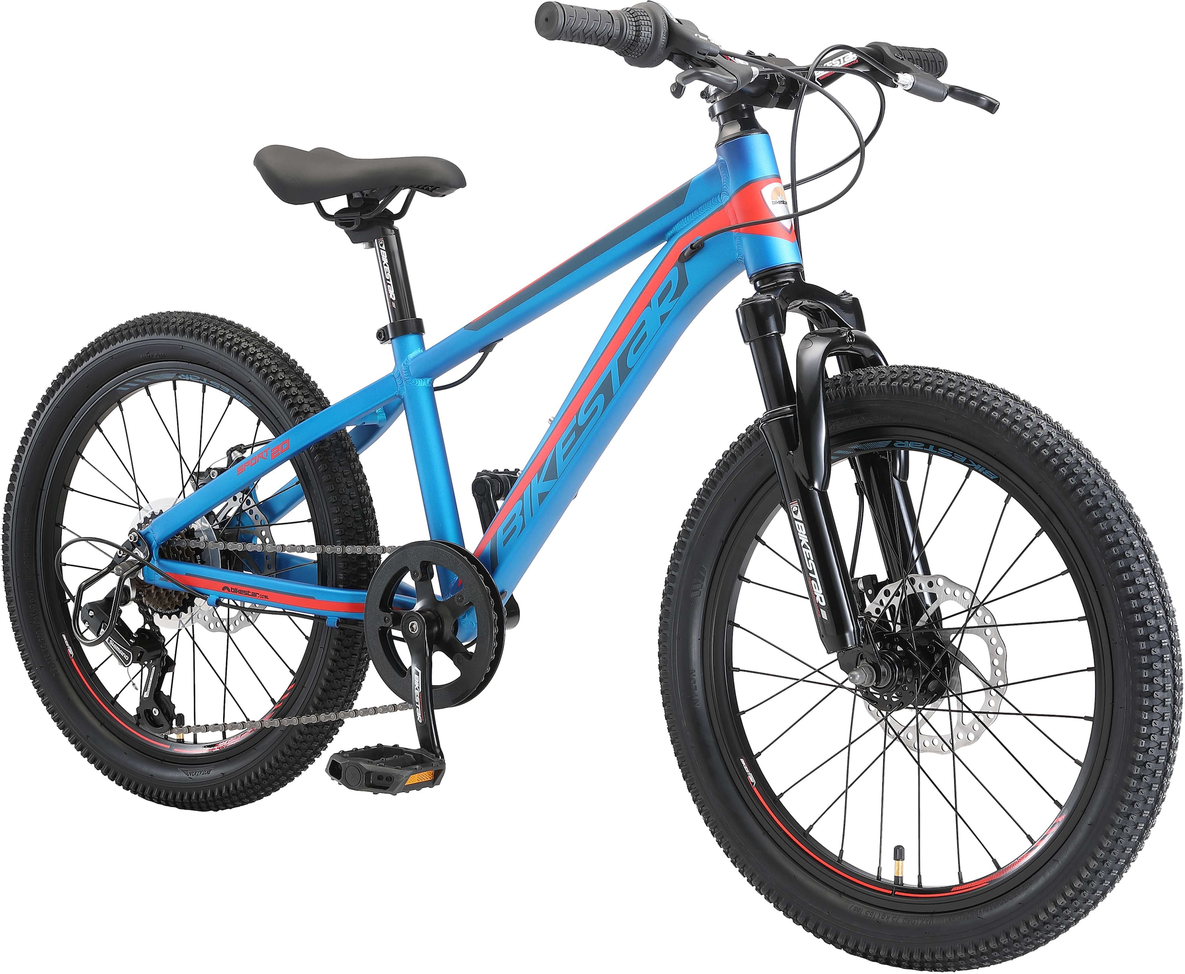 Bikestar Jugendfahrrad, 7 Gang, Shimano, RD-TY21 Schaltwerk, Kettenschaltung