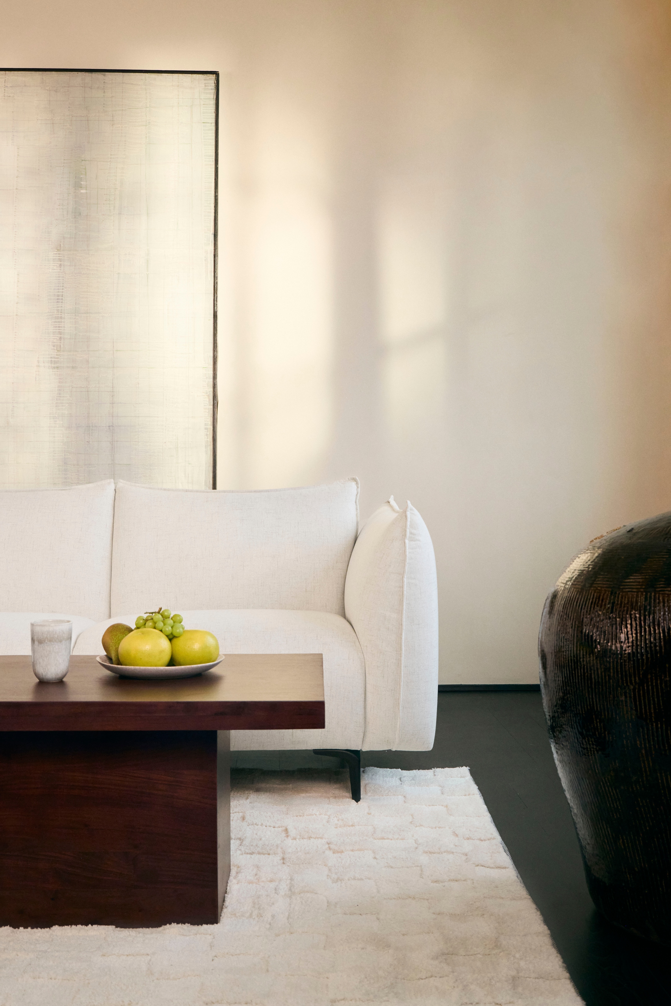 LeGer Home by Lena Gercke Teppich »Esmé, Hochflor-Teppiche, weich, Boho«, rechteckig, 23 mm Höhe, Hoch-Tief-Struktur, Uni, Kästchen, Wohnzimmer, Schlafzimmer, Esszimmer