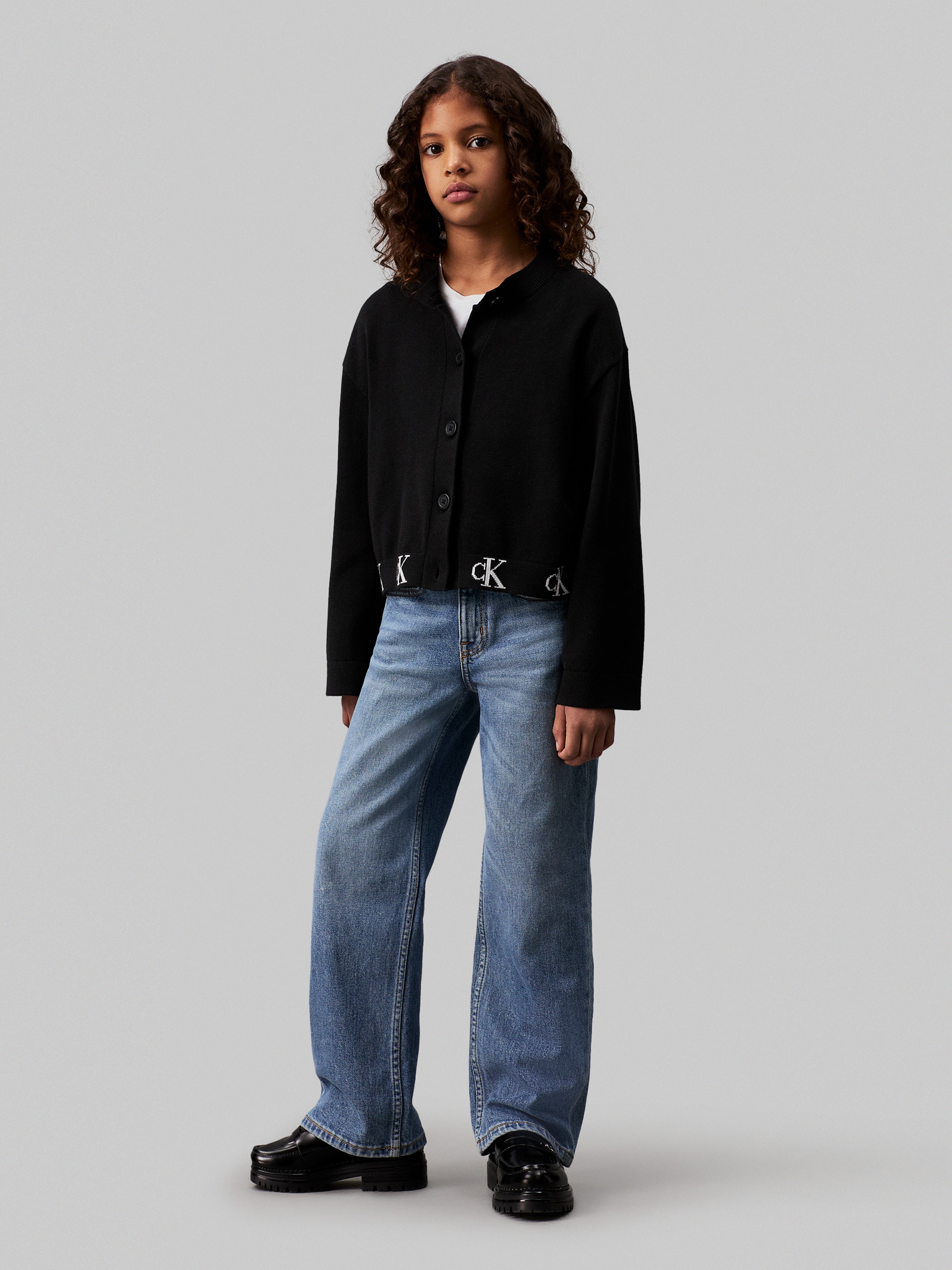 Calvin Klein Jeans Cardigan »MONOGRAM LOGO CARDIGAN« für Kinder bis 16 Jahre