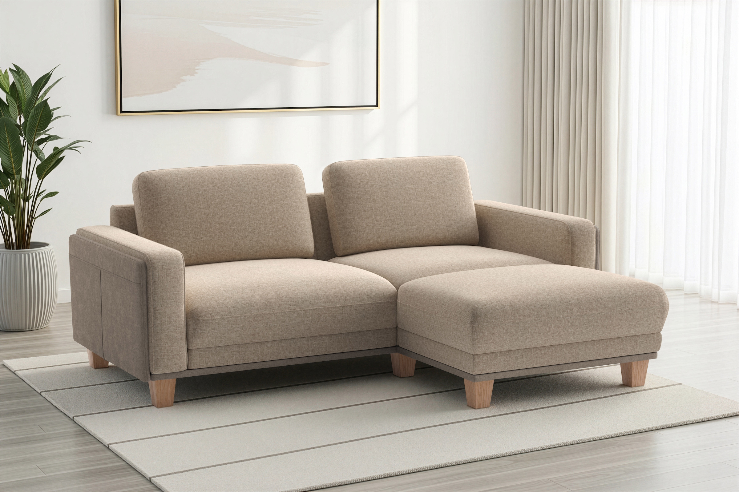 sit&more Ecksofa "Concept" Modernes Sofa in drei Fußfarben zur Auswahl
