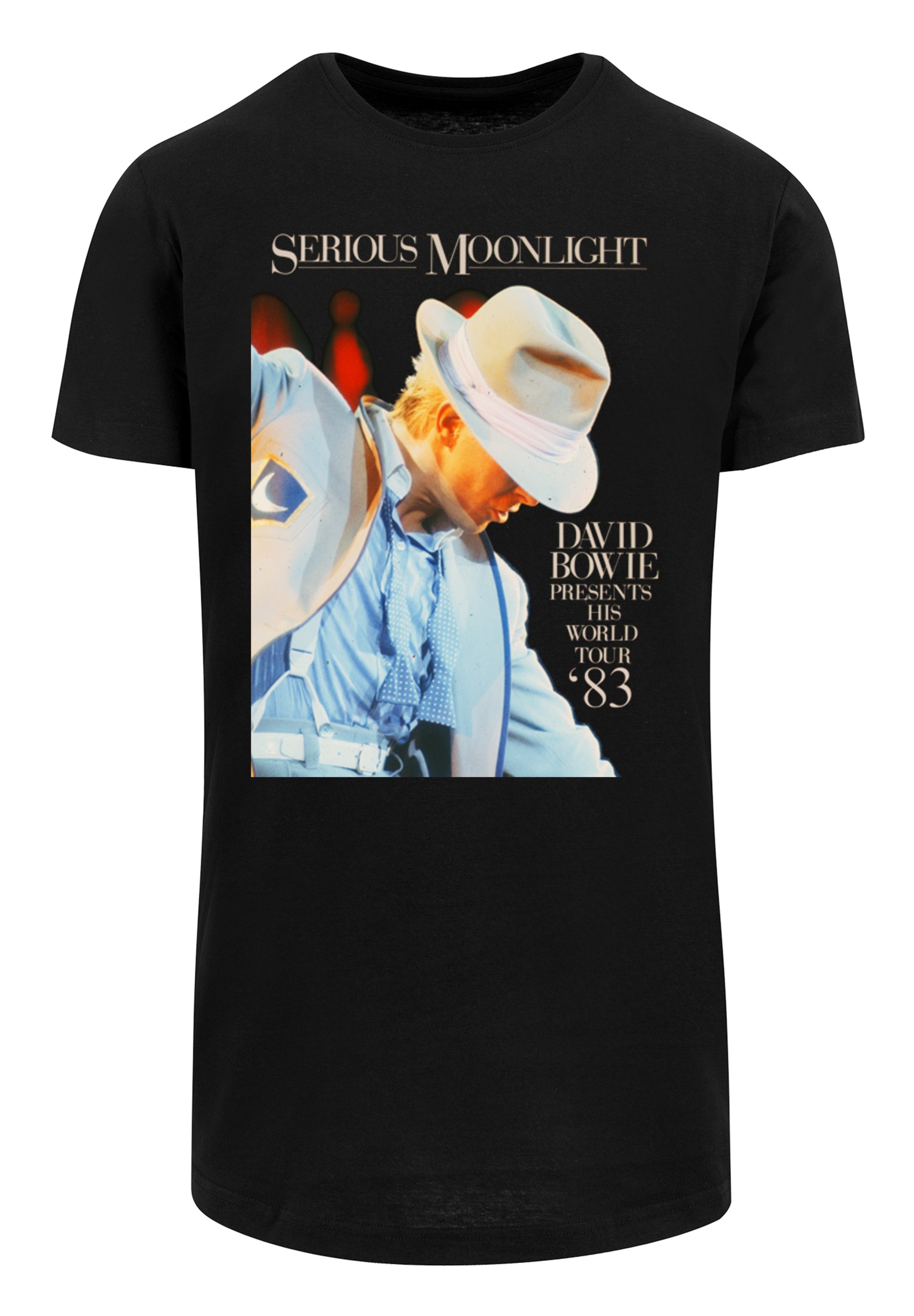 F4NT4STIC T-Shirt »David Bowie Serious Moonlight«, Print