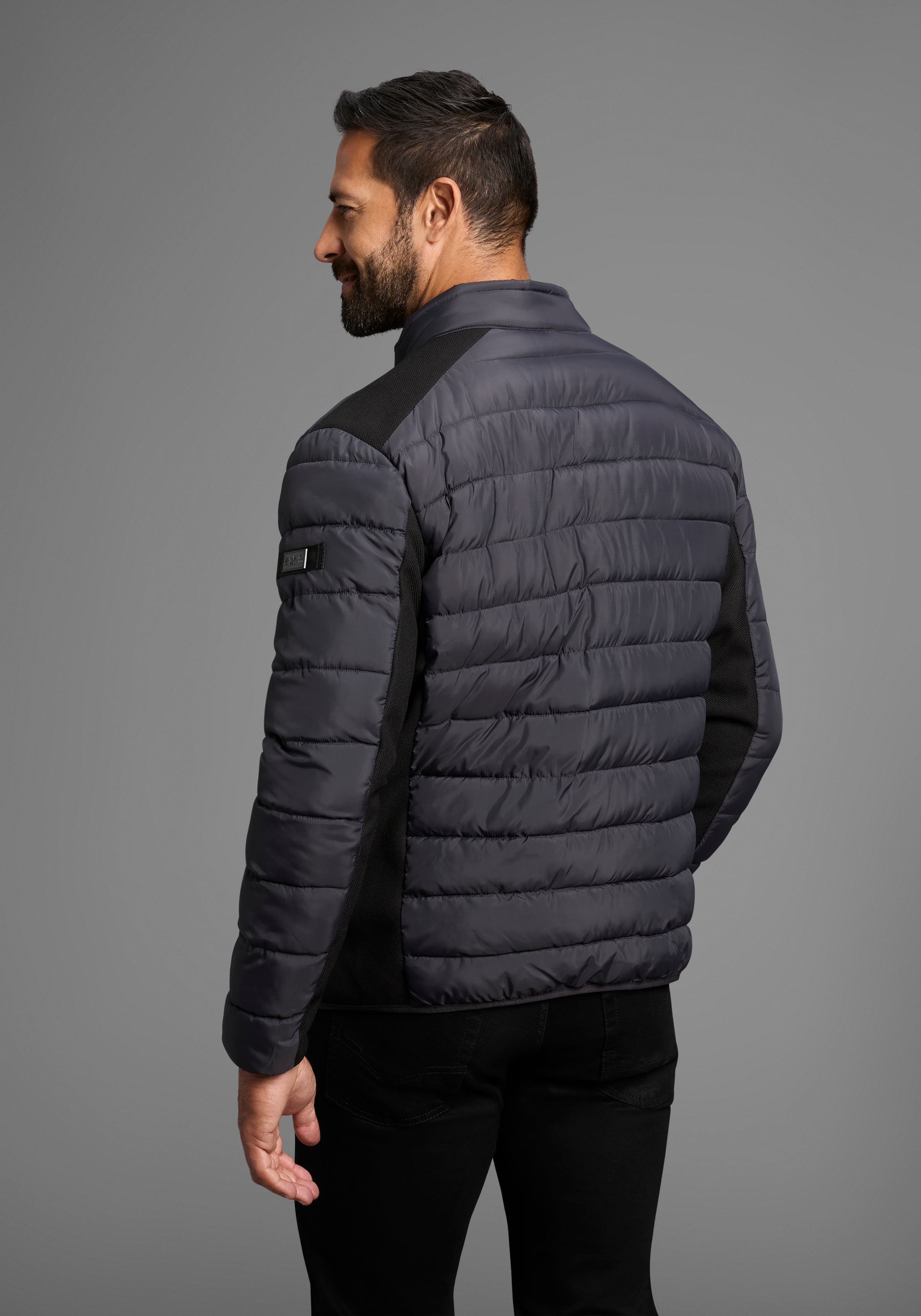 Man's World Steppjacke, ohne Kapuze, mit Reißverschlusstaschen, mit Brusttasche, mit Innentaschen