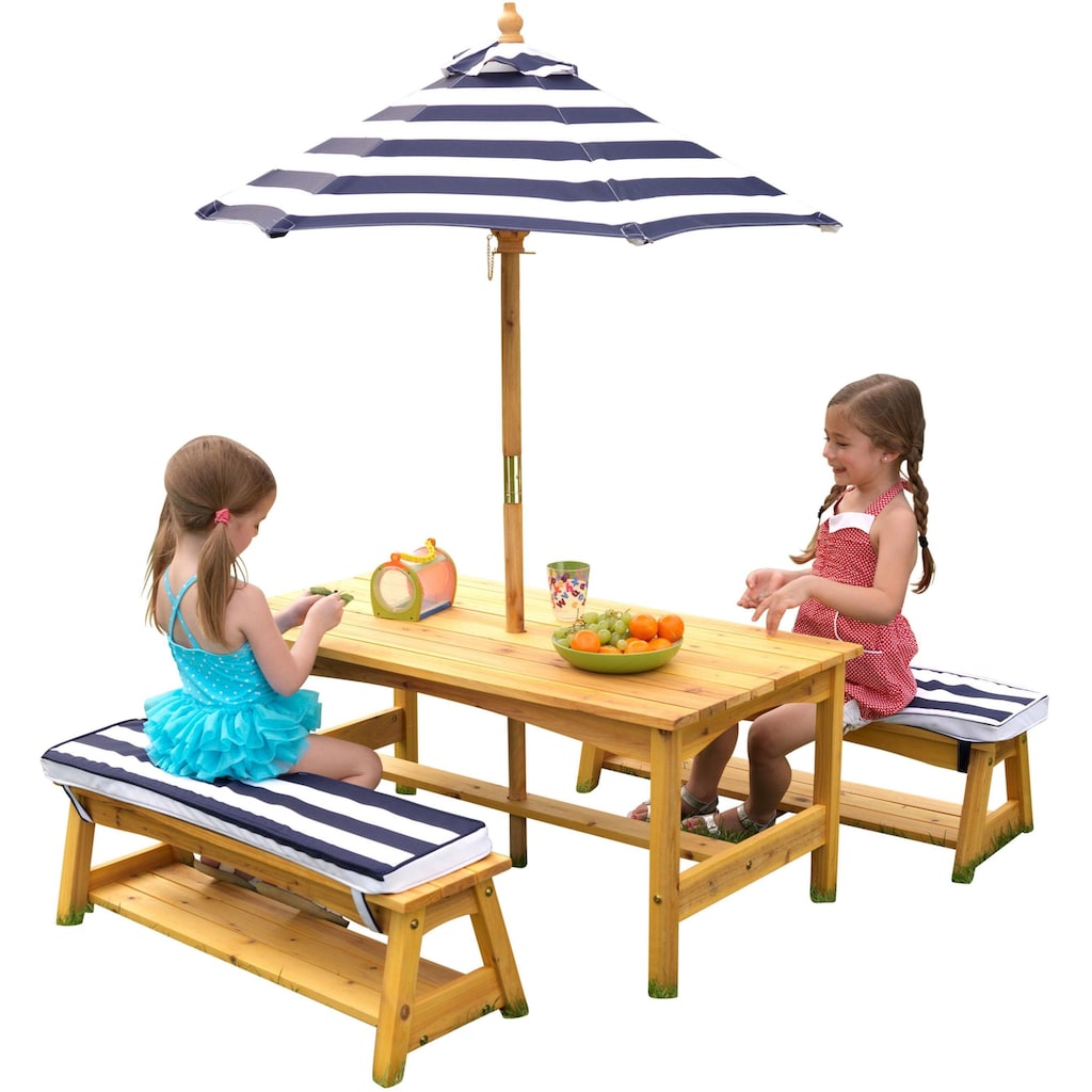 KidKraft® Kindersitzgruppe »Gartentischset hellbraun«