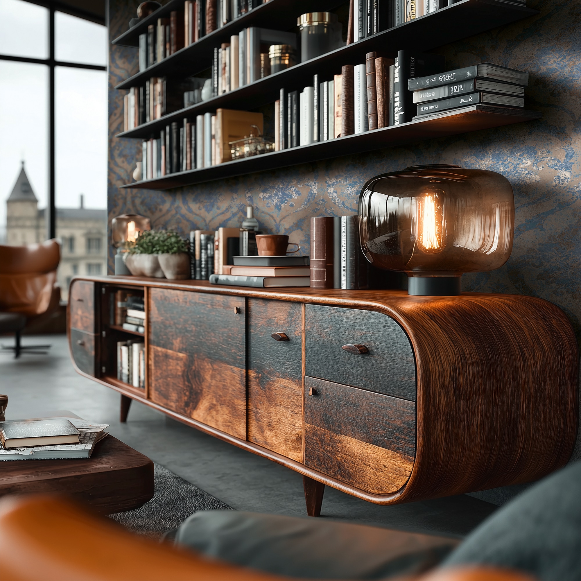 living walls Vliestapete »Vibes & Styles Davide – Maison Du Temps Vliestapete« ornamental leicht strukturiert Elegantes Ornamentdesign mit Vintage-Charakter und edlem Glanzeffekt