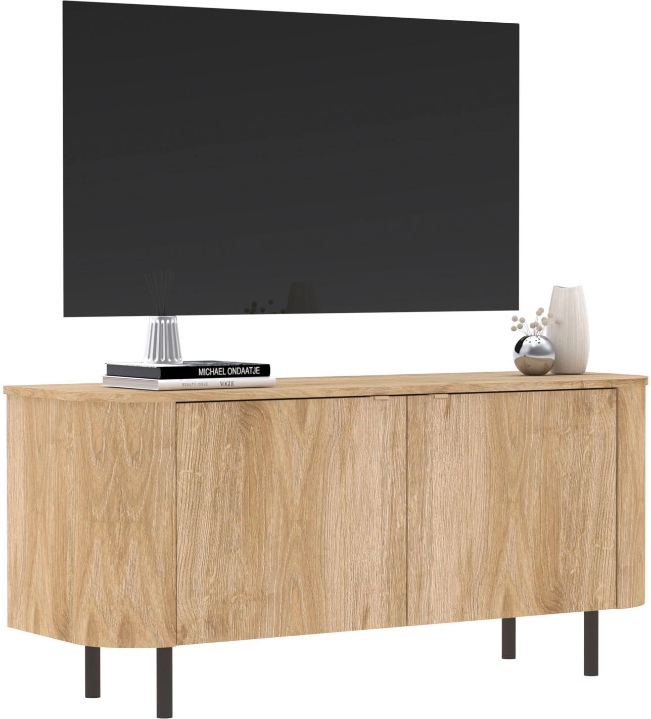 Home affaire Lowboard "Murano, 131 cm breit, 2 Türen, TV-Schrank, TV-Kommod günstig online kaufen