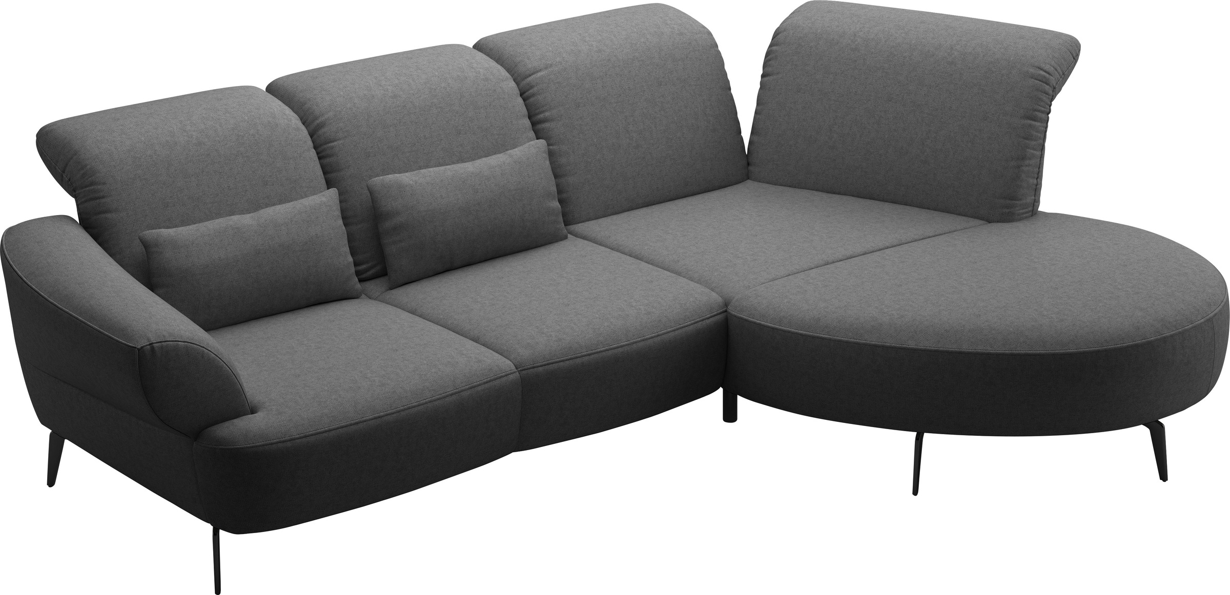 sit&more Ecksofa »Dance, L-Form, inkl. Sitztiefenverstellung«, inkl. Click&Seat, optional mit Kopfteilverstellung