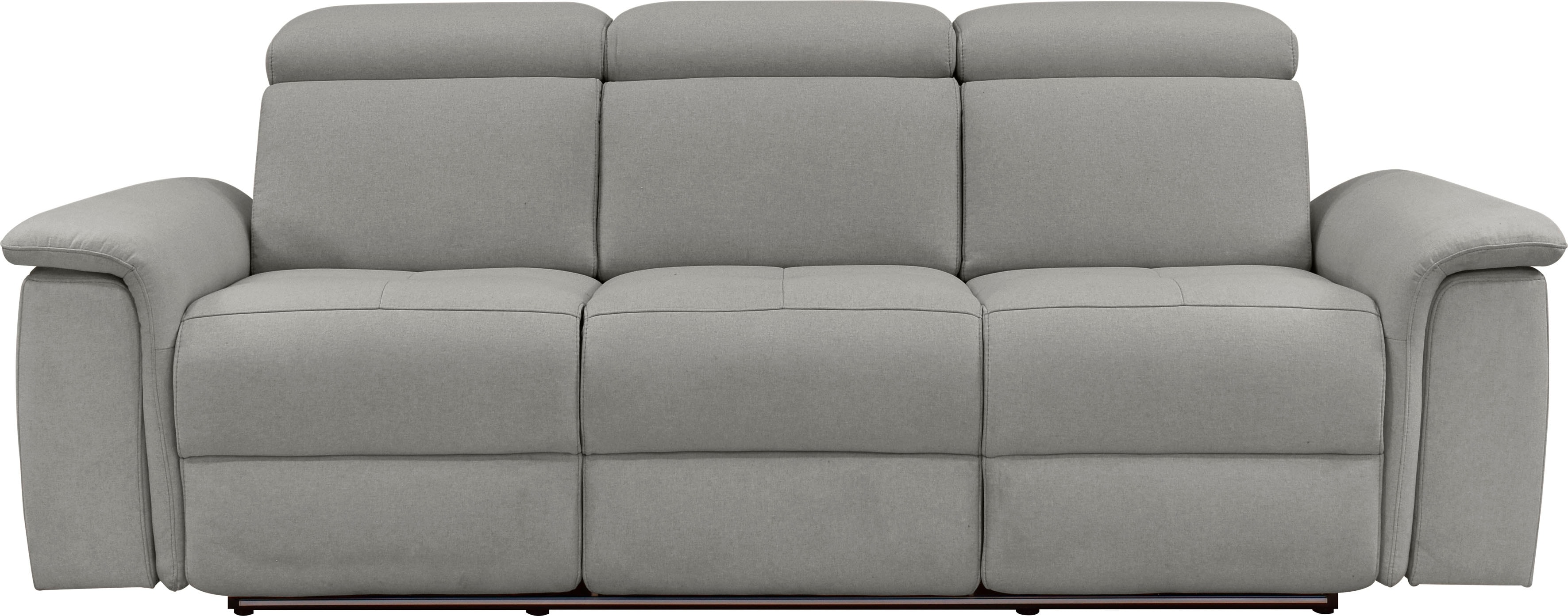 OTTO home 3-Sitzer "Pareli 229cm, manuelle u. elektr. Relaxfunktion in 2 Sitzen" USB, KT-Verstellung, LED Beleuchtung, in Echtleder, Kunstleder, Web