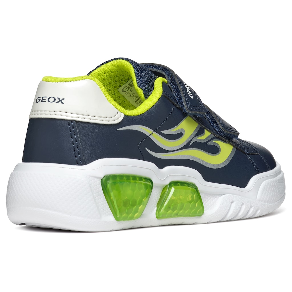 Geox Sneaker »J ILLUMINUS BOY A«, mit cooler Blinkfunktion, Freizeitschuh, Halbschuh, Schnürschuh