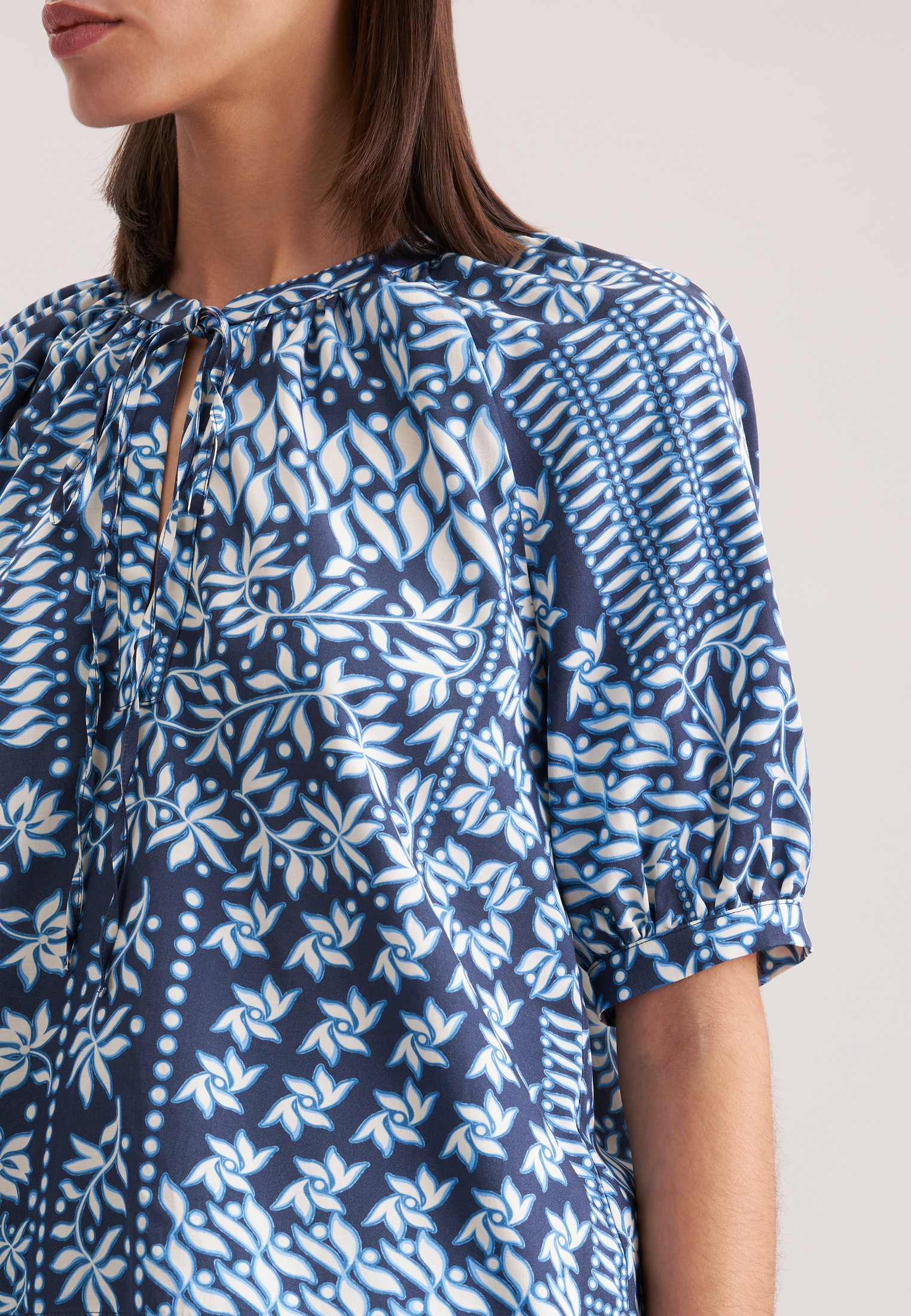 seidensticker Klassische Bluse »Schwarze Rose«, Tunika Druck