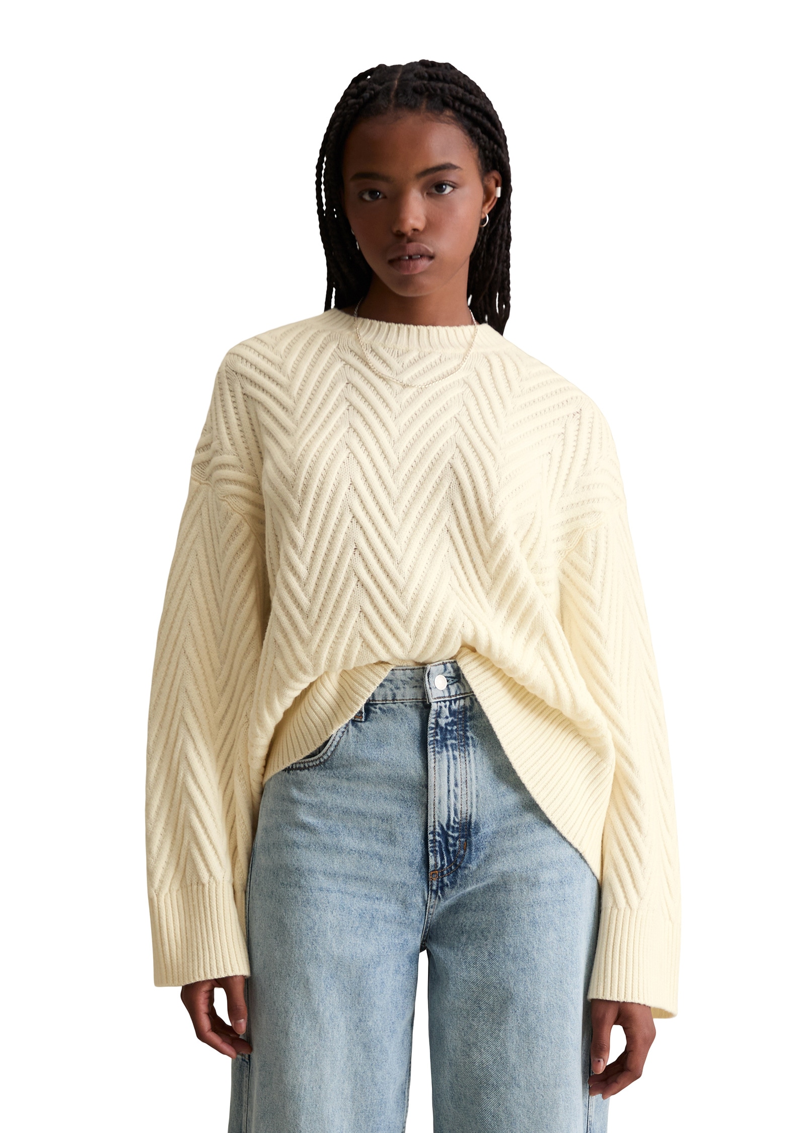 Marc OPolo DENIM Strickpullover "aus weichem Schurwolle-Mix" günstig online kaufen