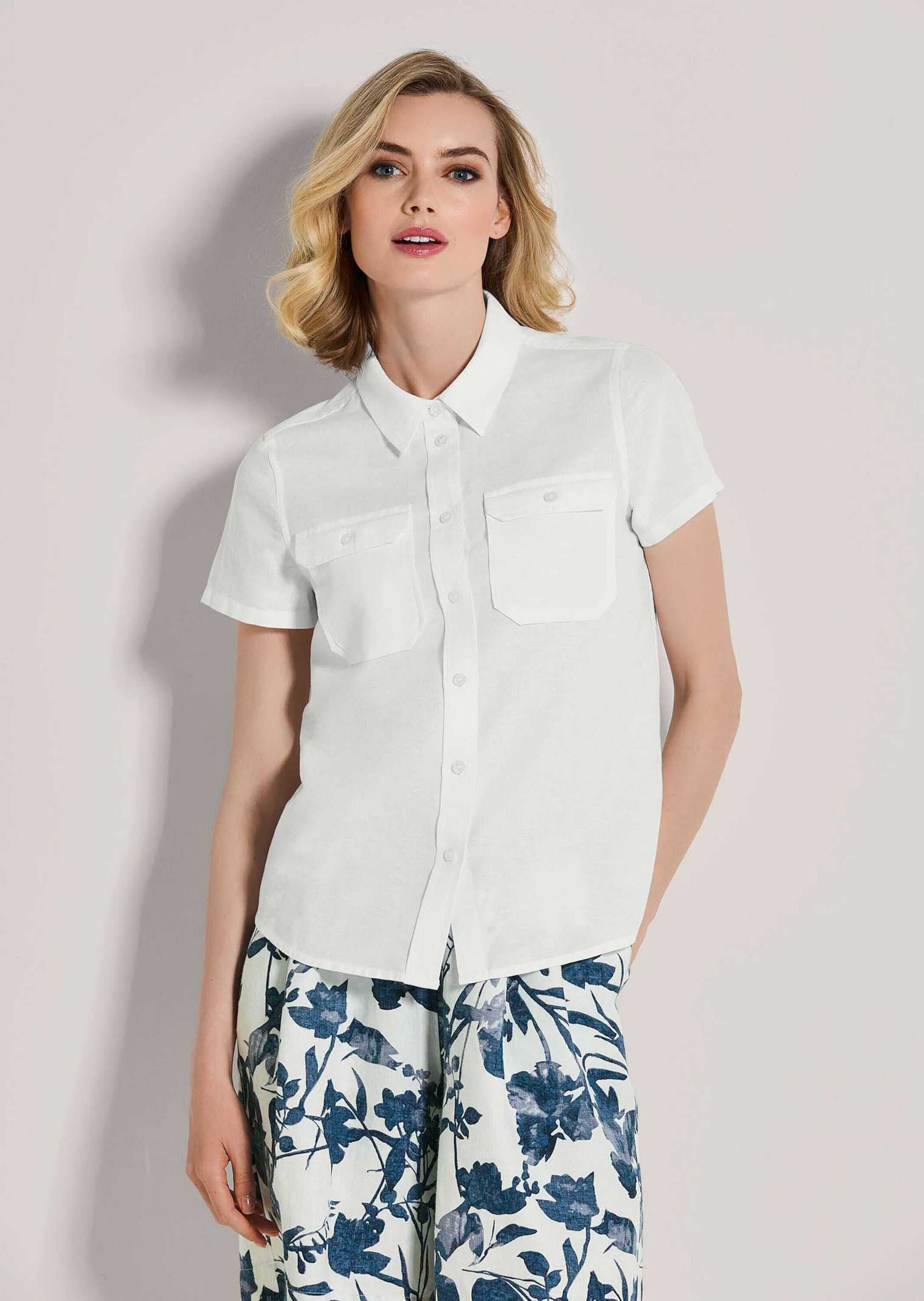 MADELEINE Kurzarmbluse »Bluse Kurzarm-Bluse mit Brusttaschen«