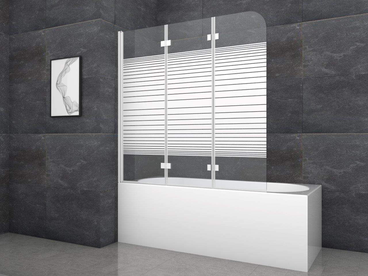 Marwell Badewannenfaltwand "Pulse 1" mit Aluminiumprofil