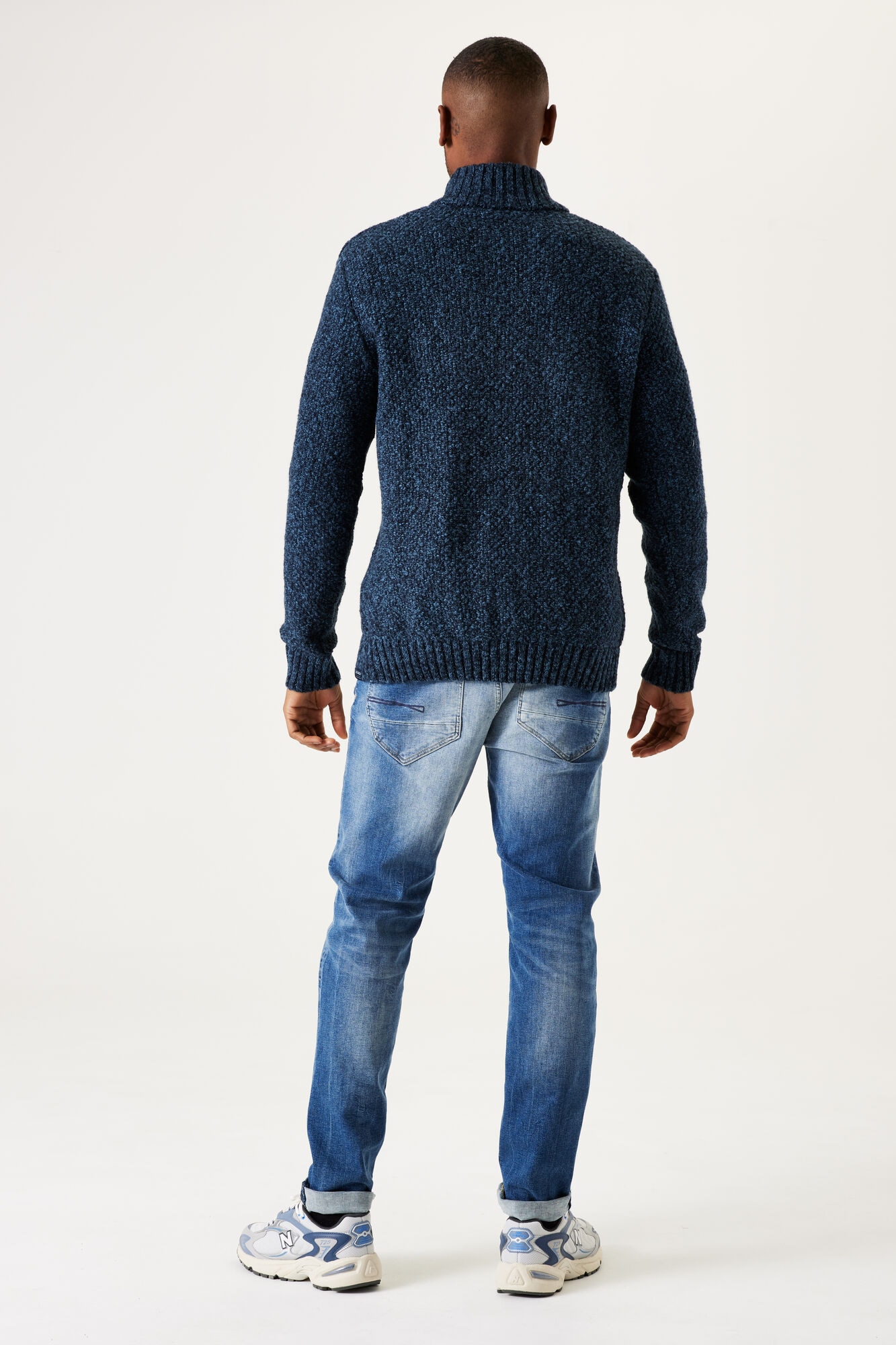 Garcia Strickpullover, mit Zipper und Zopfmuster