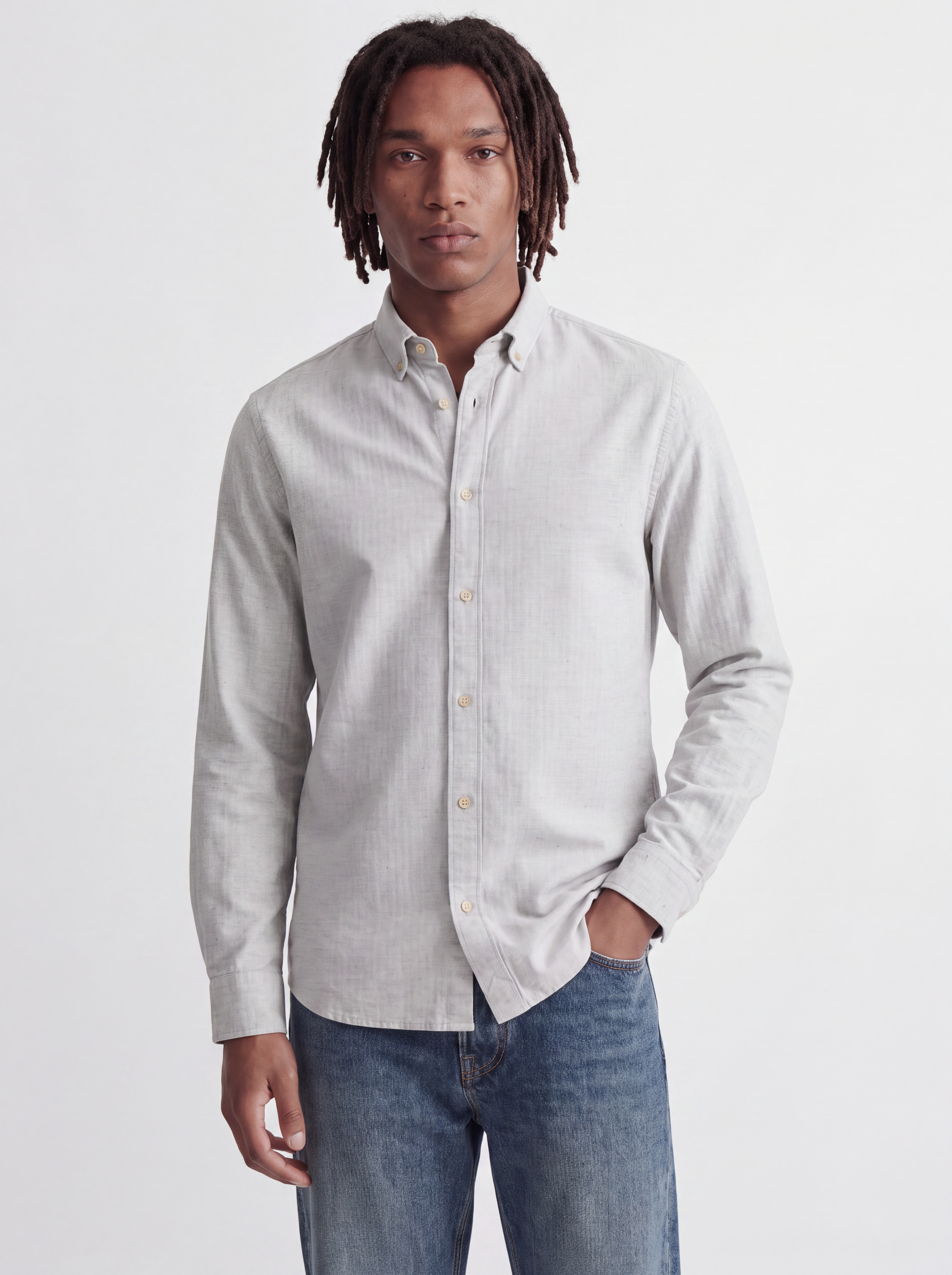 Jack & Jones Langarmhemd "JPRBLUHARVEY TWILL SOLID L/S SHIRT SN" Baumwolle, regular fit
