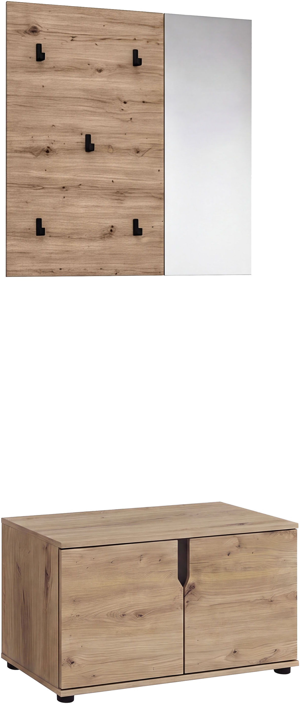 OTTO home Garderoben-Set "FJELL, Breite 80cm, 2-teilige Kombination best. aus: Sitzbank & Paneel"