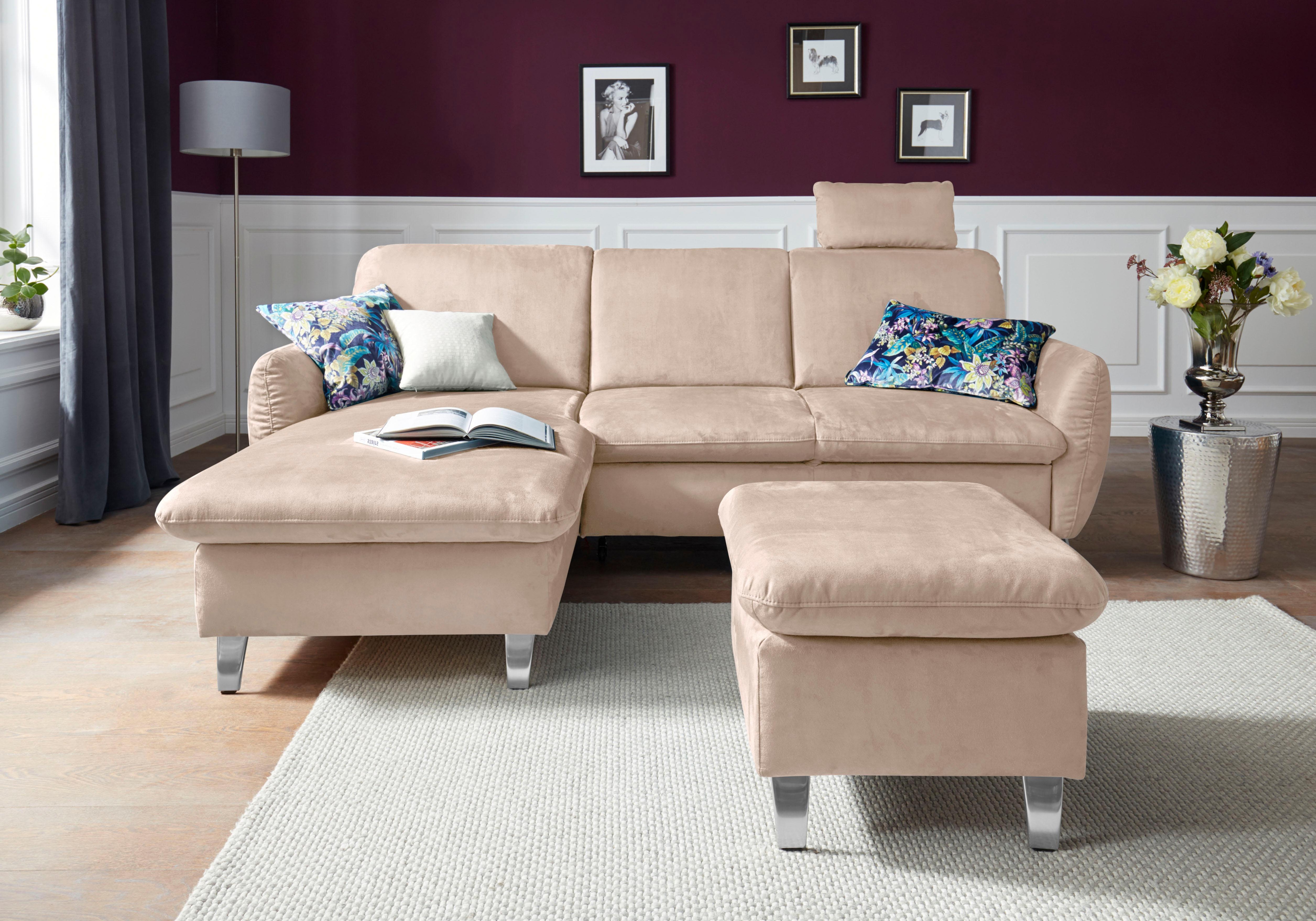 sit&more Ecksofa "Daytona L-Form" mit Federkern, einer Kopfstütze und wahlweise mit Schlaffunktion