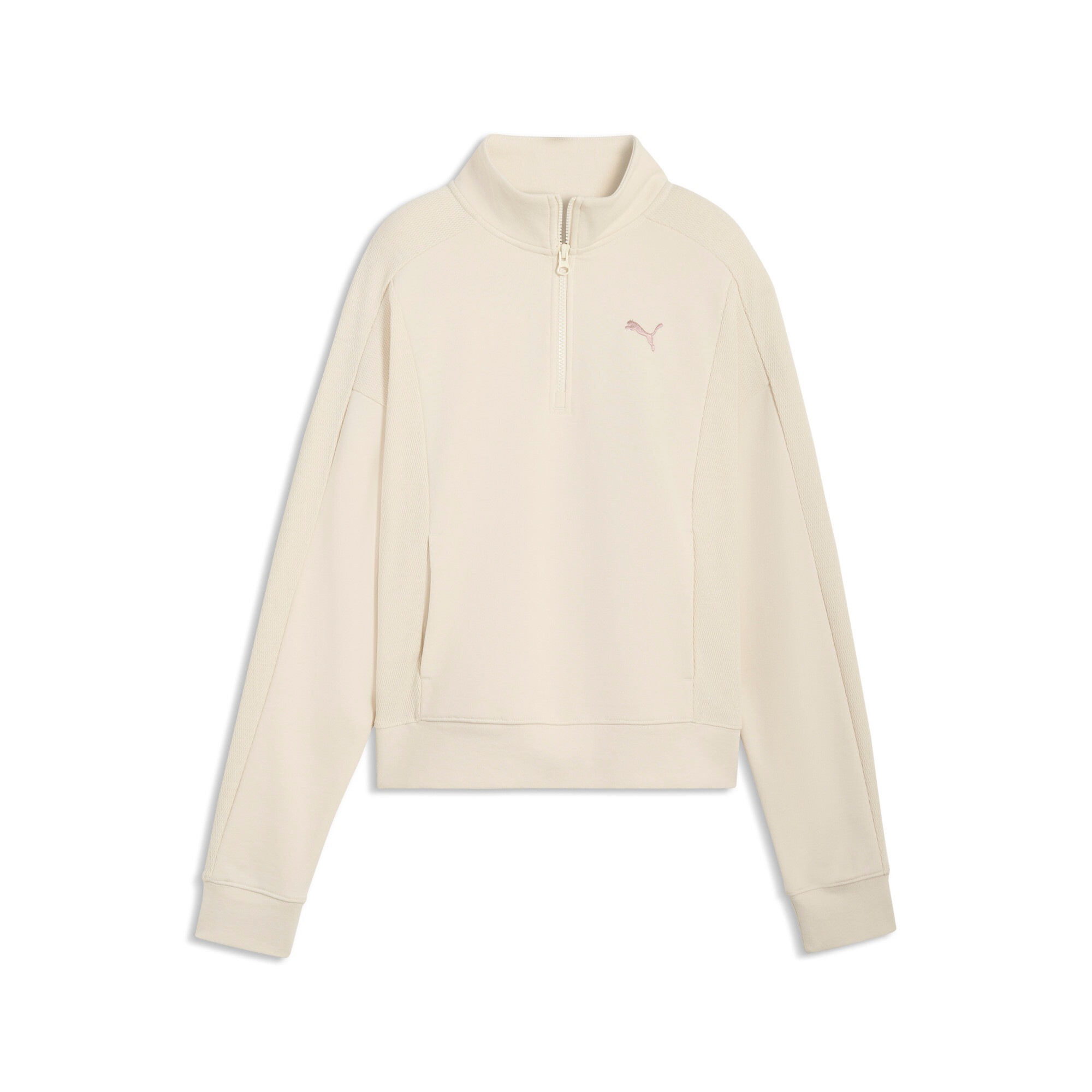 Sweatshirt PUMA "Essentials Elevated Sweatshirt mit Rundhalsausschnitt Damen", Damen, Gr. L, alpine snow weiß, Obermaterial: 100% Baumwolle; Rippe: 3% Elasthan, 97% Baumwolle; Besatz: 100% Baumwolle, comfort fit, Rundhals, Sweatshirts Sweatshirt 5