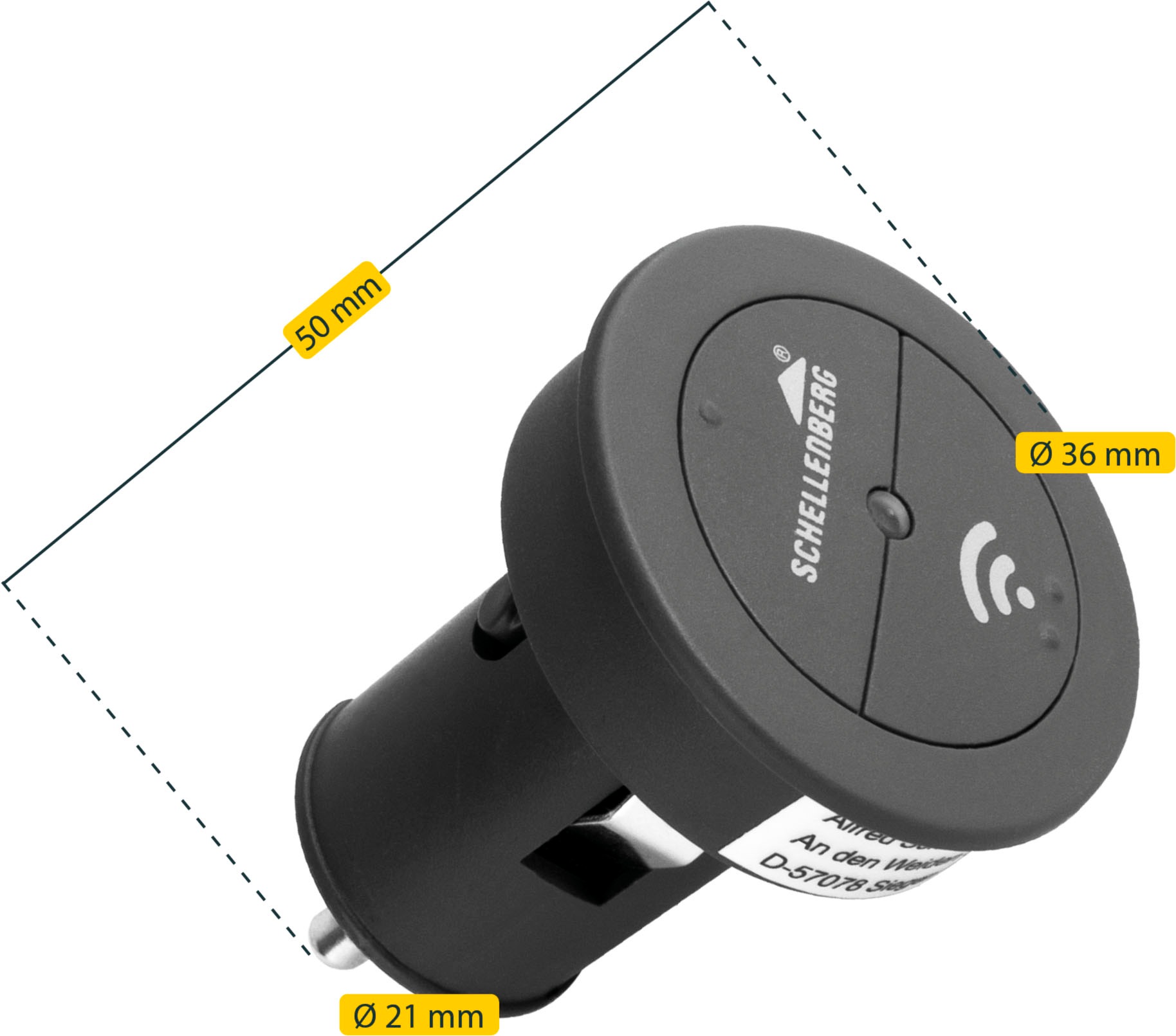 SCHELLENBERG Tor-Funksteuerung »Funk-Autosender Smart DRIVE 2-Kanal,«, Garagentorantrieb-Torantrieb, zur Bedienung von Garagentorantrieben mit 868,4 MHz