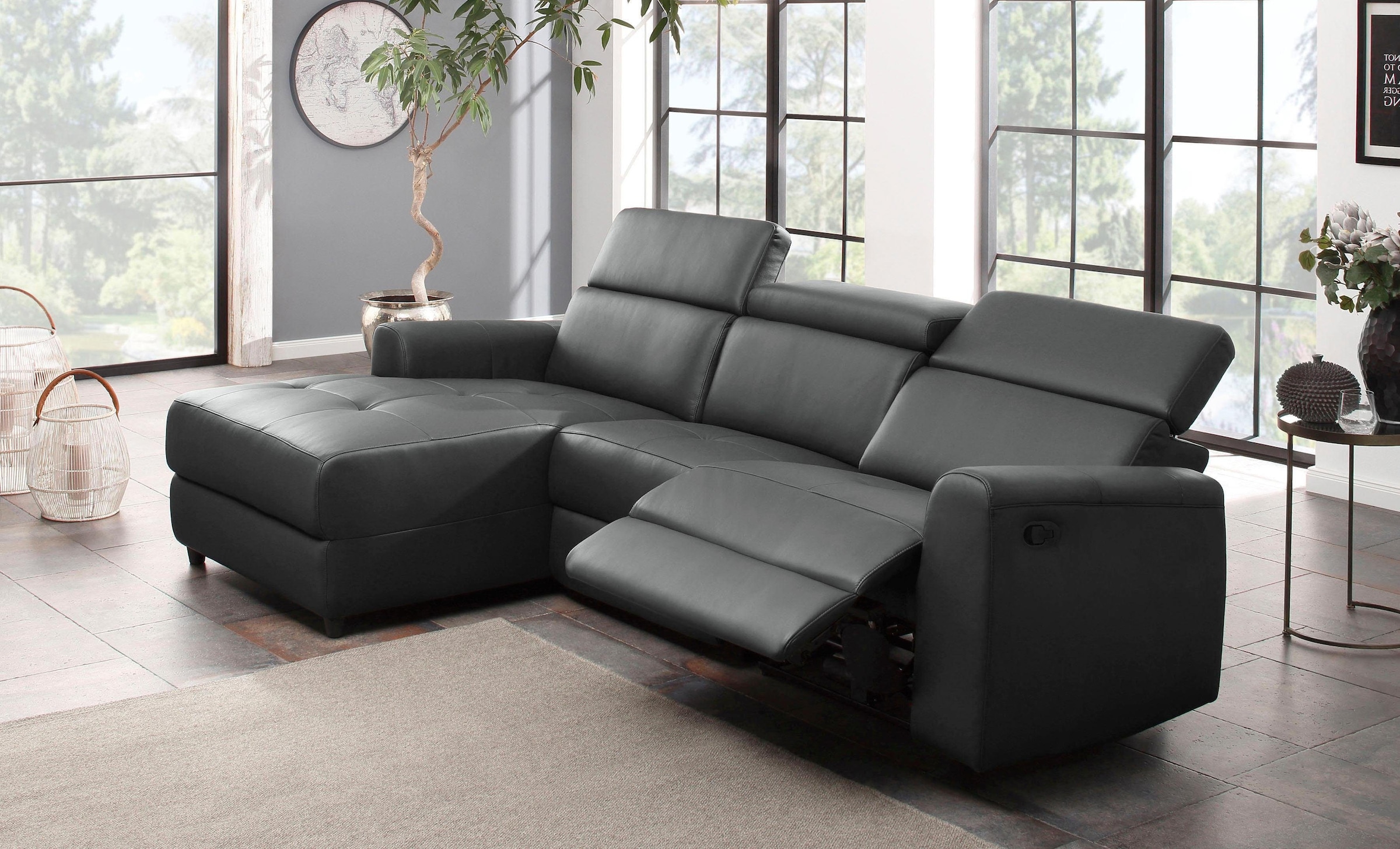 Home affaire Ecksofa »Sentrano, L-Form,«, 275 cm, man. o. elektr. Relaxfunktion und USB/Kopfverstellung