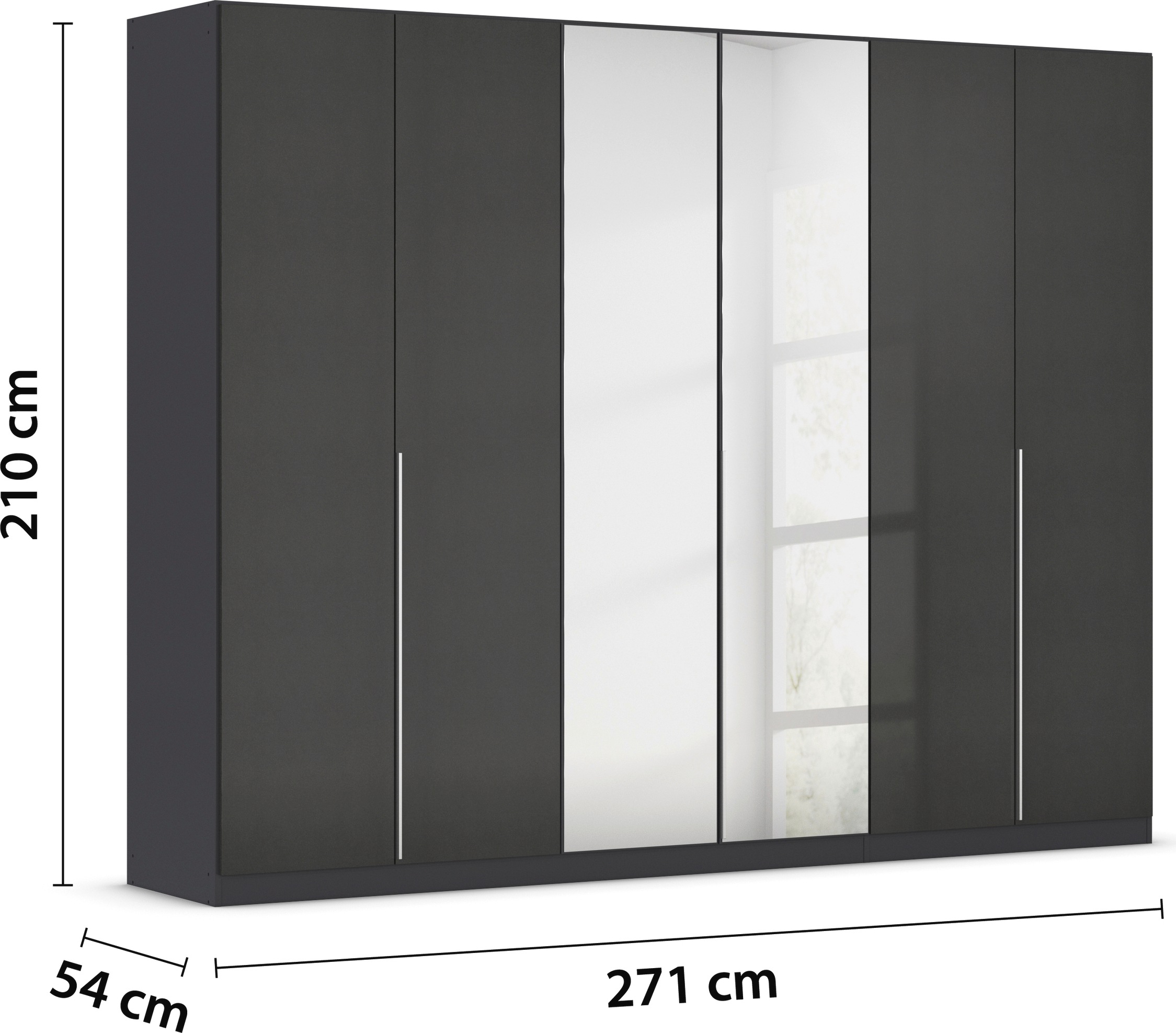 rauch Drehtürenschrank »Kleiderschrank Schrank Garderobe AGORDO mit Dekor- oder Hochglanzfront«, (in zwei Griff-Farben), durchdachte Innenausstattung, in 6 Breiten und 2 Höhen MADE IN GERMANY