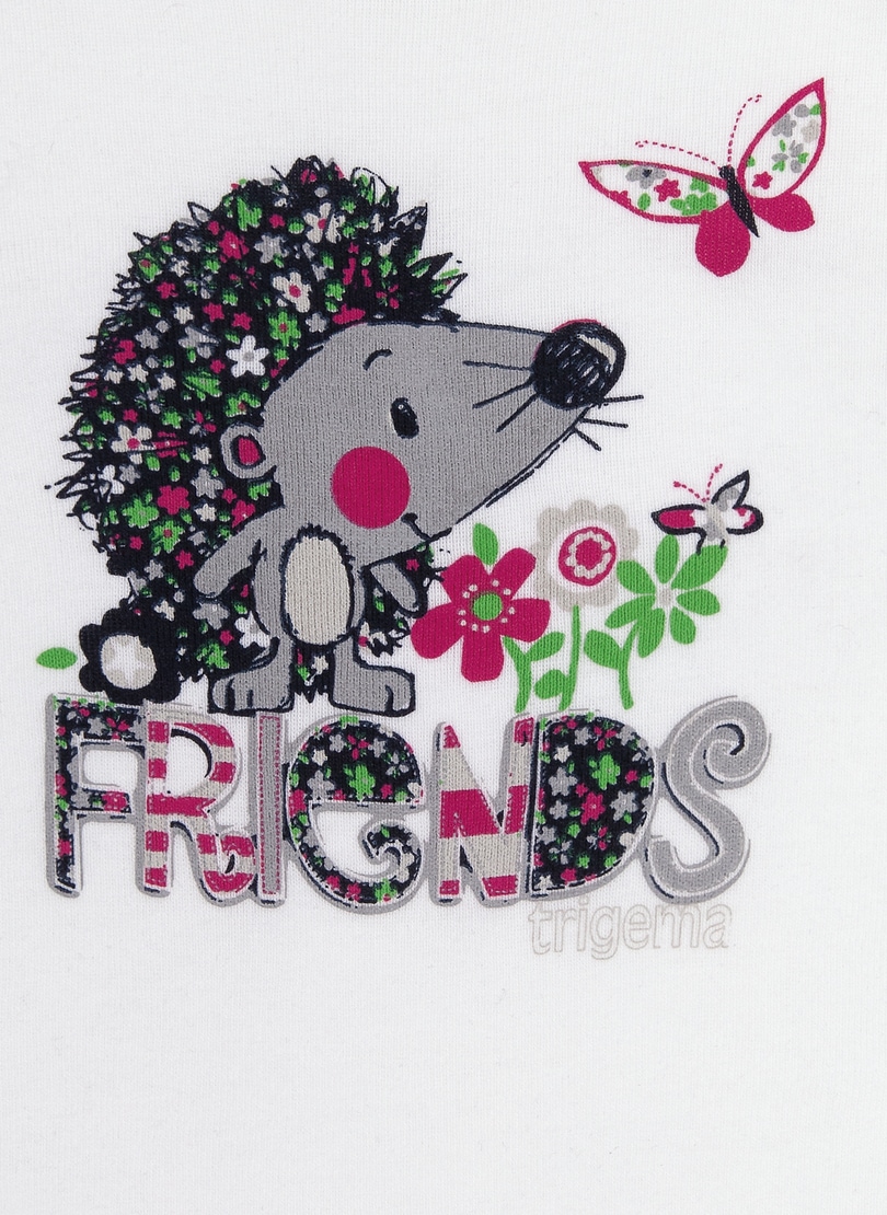 Trigema T-Shirt »TRIGEMA Baby-Shirt mit niedlichem Igel-Motiv«, (1 tlg.)