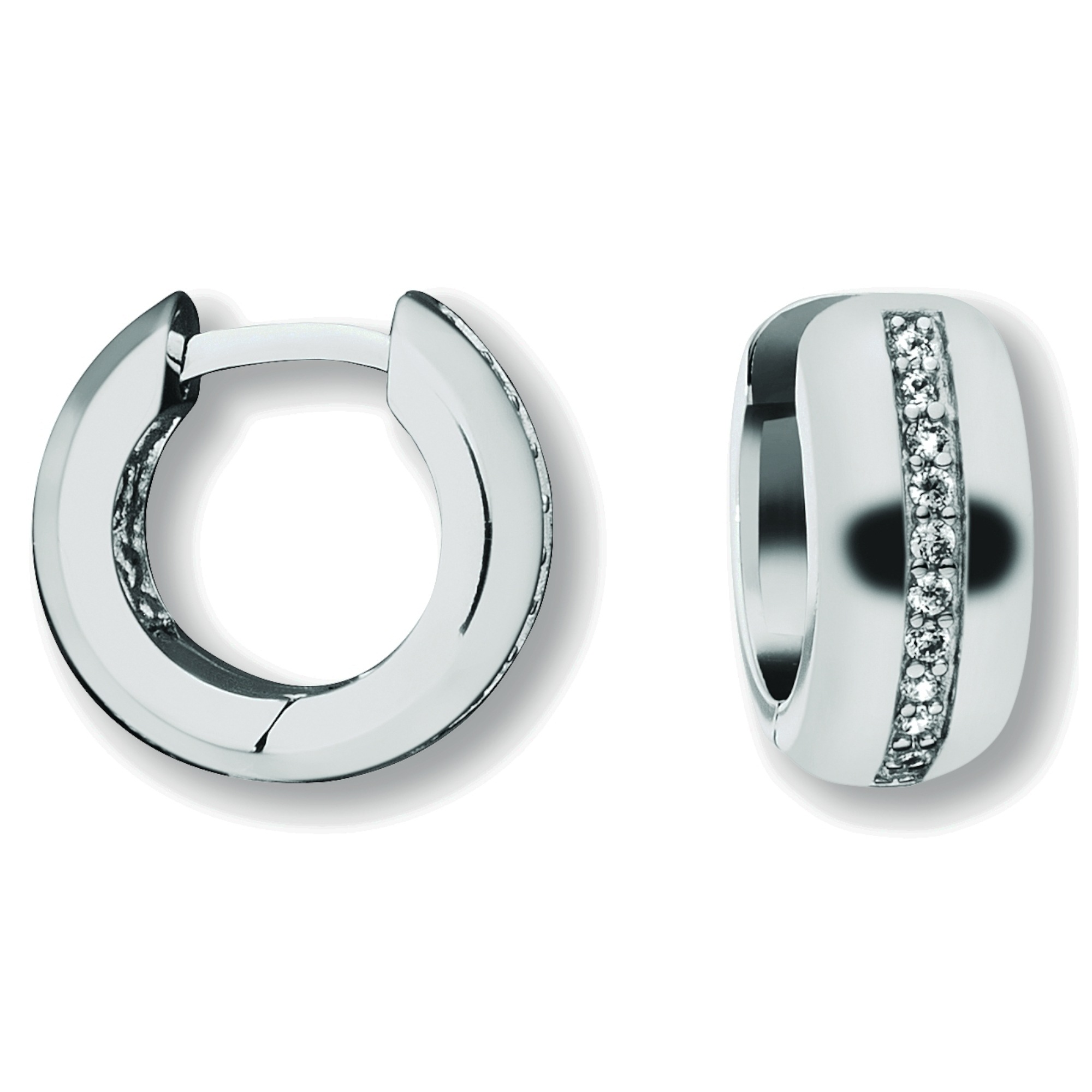 Paar Creolen ONE ELEMENT "Zirkonia Ohrringe Creolen aus 925 Silber", silber, Ohrringe, Damen, Damen,mit Zirkonia, Silber 925 (Sterlingsilber), Feine Gestaltung – ein Sinnbild mit ruhiger Eleganz 2