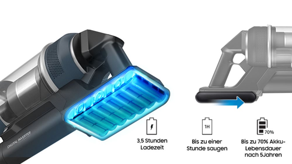 Samsung Akku-Handstaubsauger »Jet 75E Wet&Clean, VS20B75BDR5/WD«