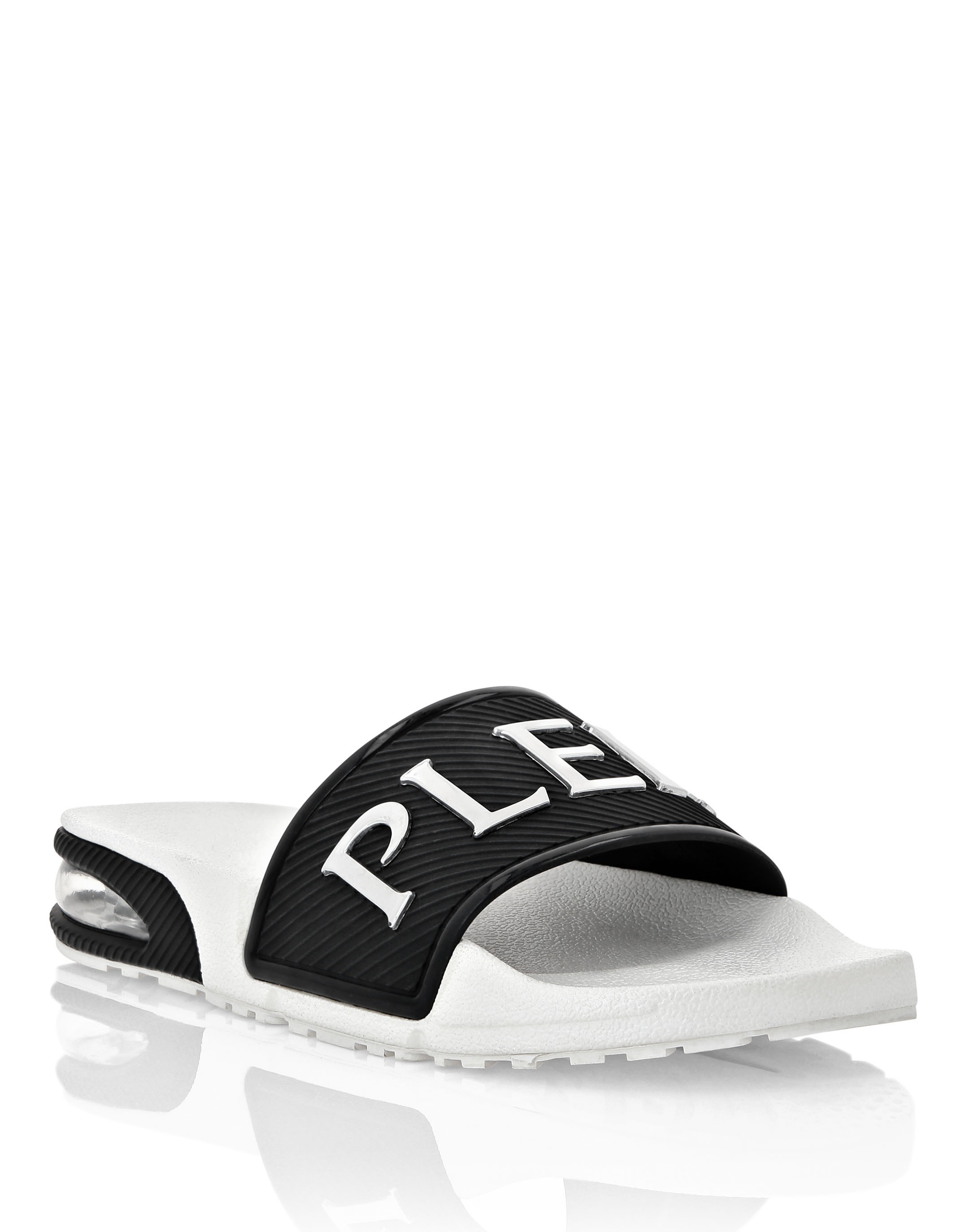 Strandschuh PLEIN SPORT "Badeschuhe", Damen, Gr. 44, Normalschaft, schwarz-weiß (0102, weiß, schwarz), Schuhe Strandschuh 3